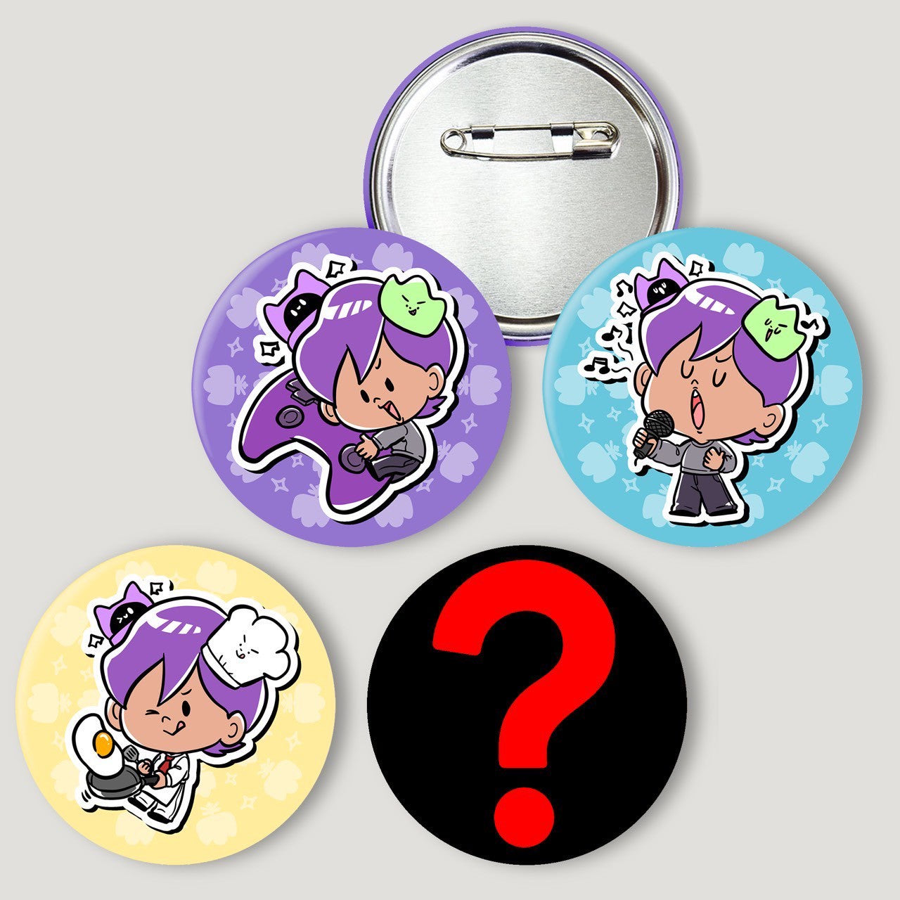 ランダム缶バッチ3種+シークレット1種【送料無料】