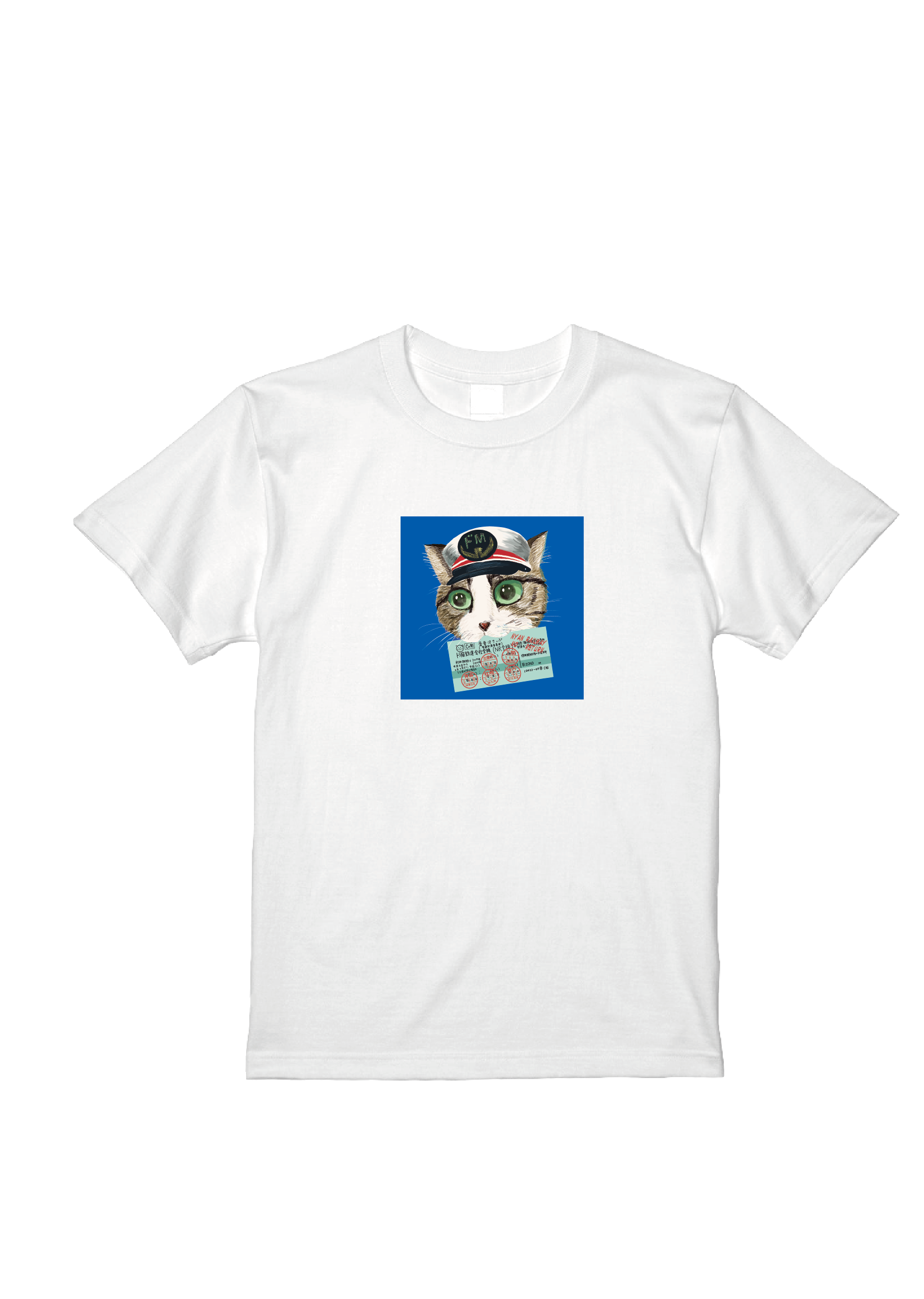 トラ猫 Ｔシャツ（白・黒）