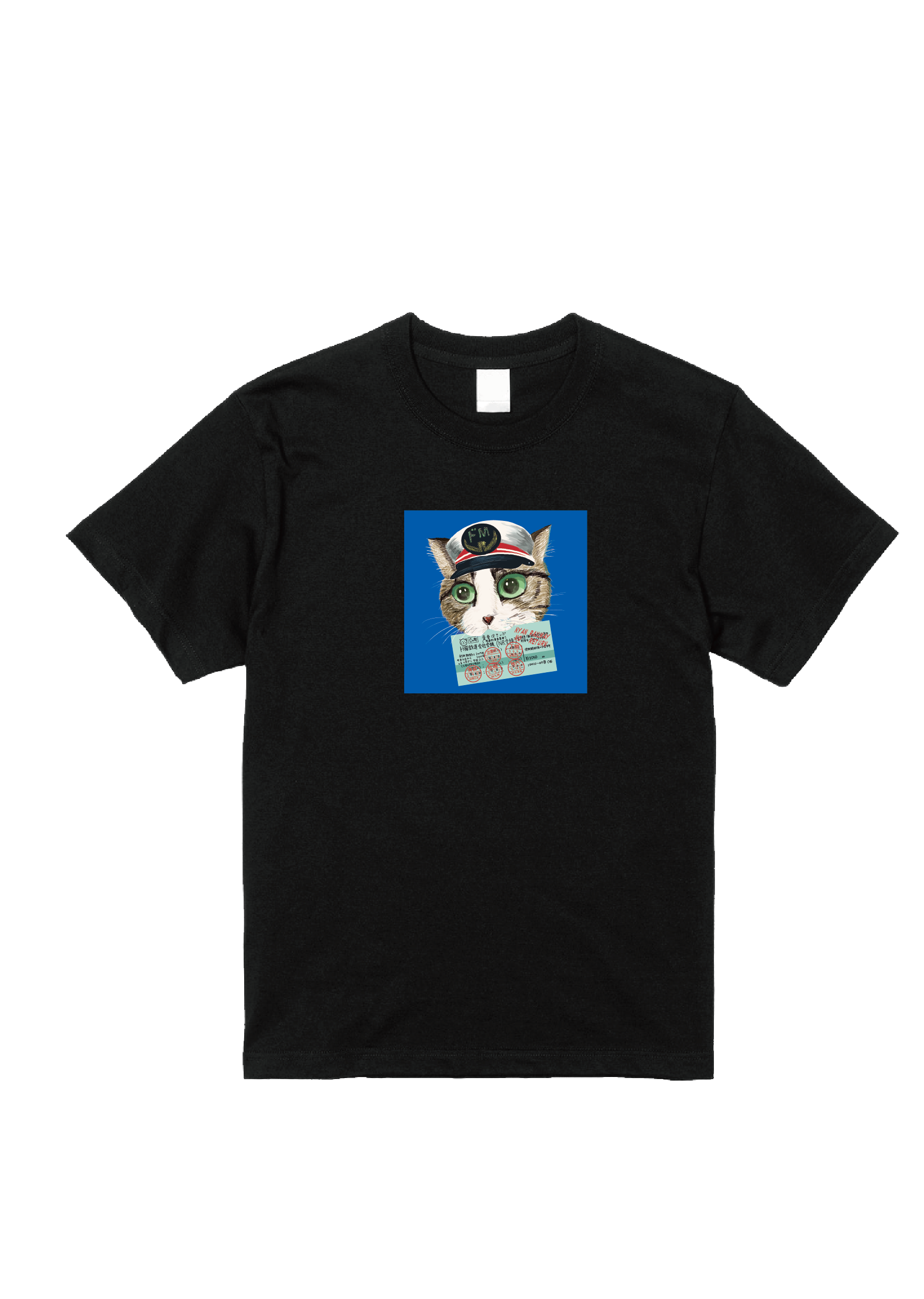 トラ猫 Ｔシャツ（白・黒）