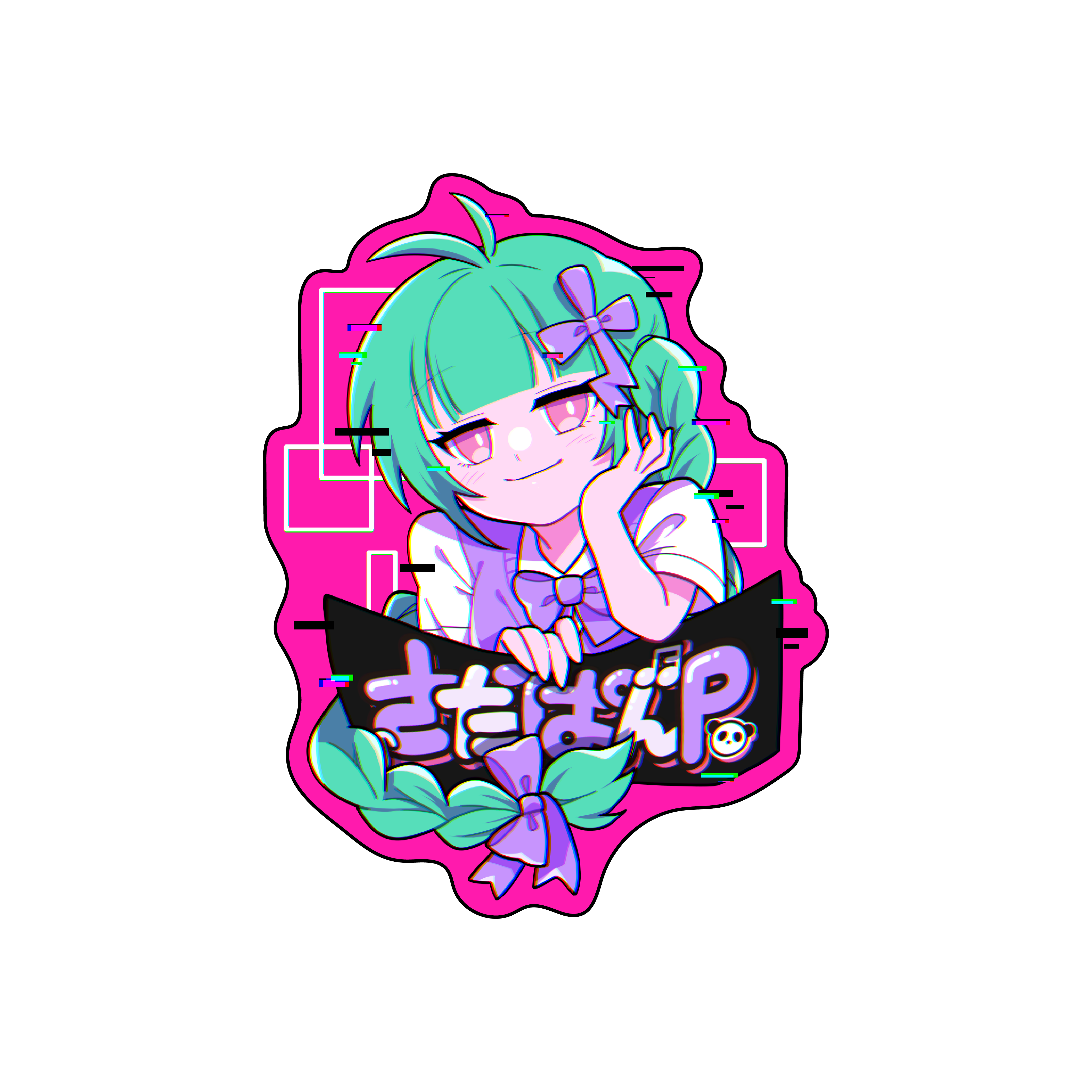さたぱんP　イラストステッカー