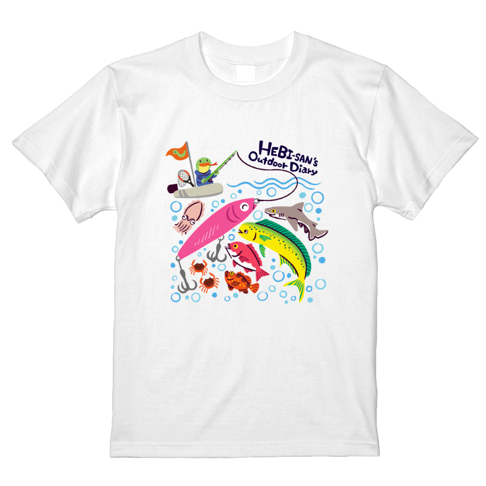 ヘビさんのイラストTシャツ