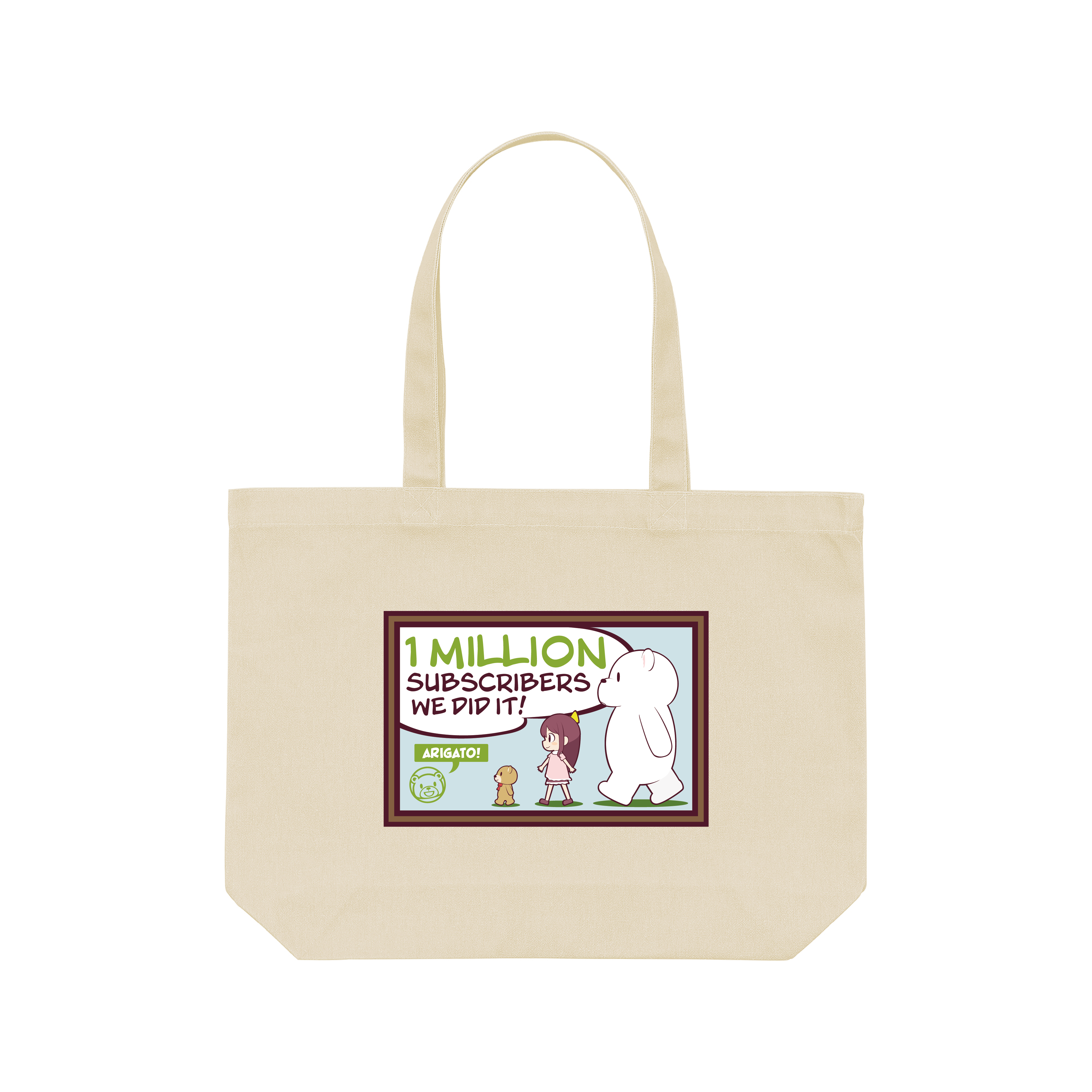 1 million people commemorative tote bag