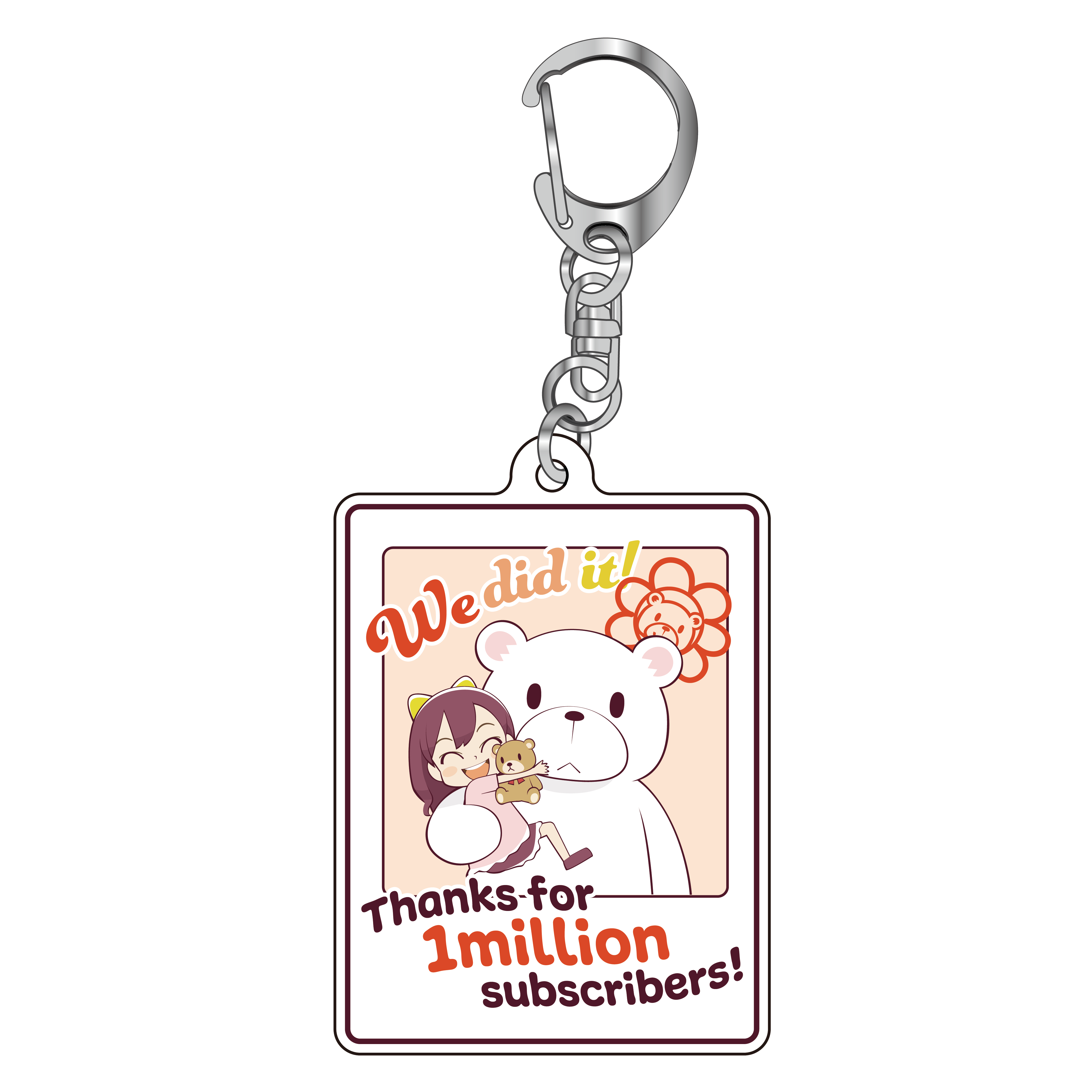 1 million people commemorative key chain