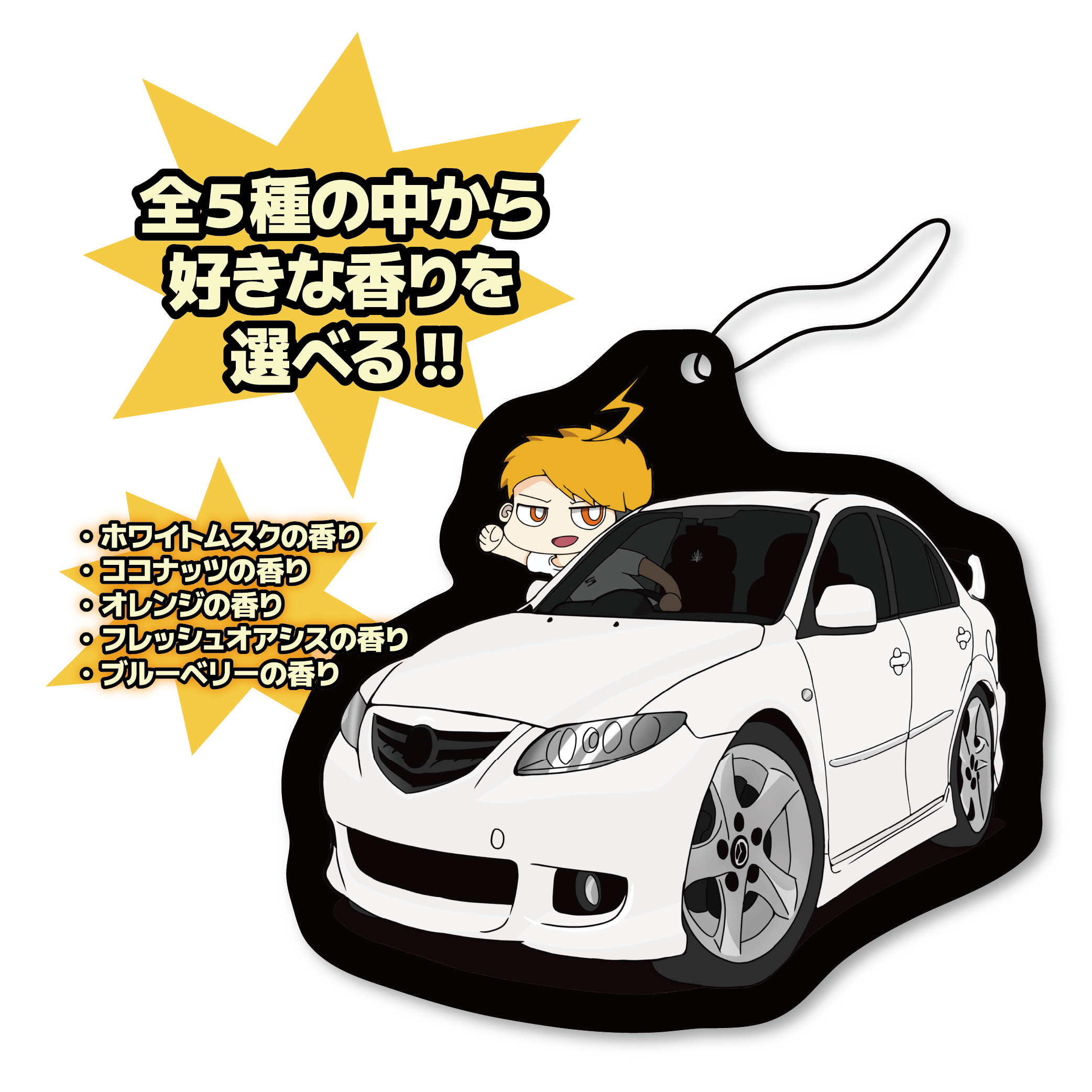 エアーフレッシュナー(5種の香りセット)