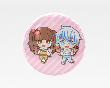 【お得セット】かにぱん＆てっつん 缶バッチセット
