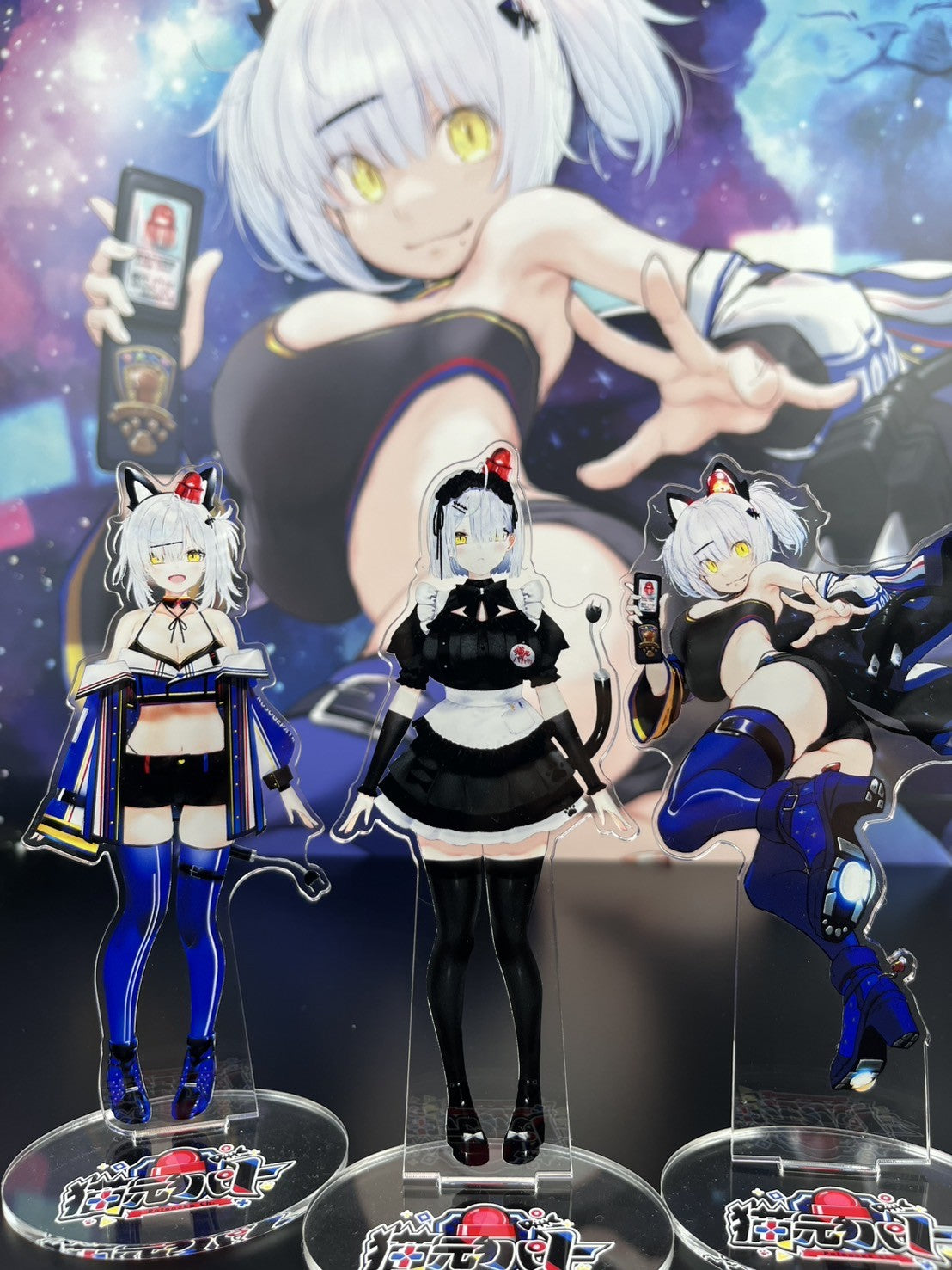 ネコぱら　特大アクリルスタンド グッズ-スタンドポップ】ネコぱら バニラ BIGアクリルスタンド