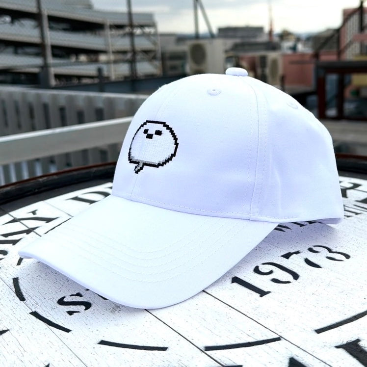 ドット画しろまんた刺繡キャップ