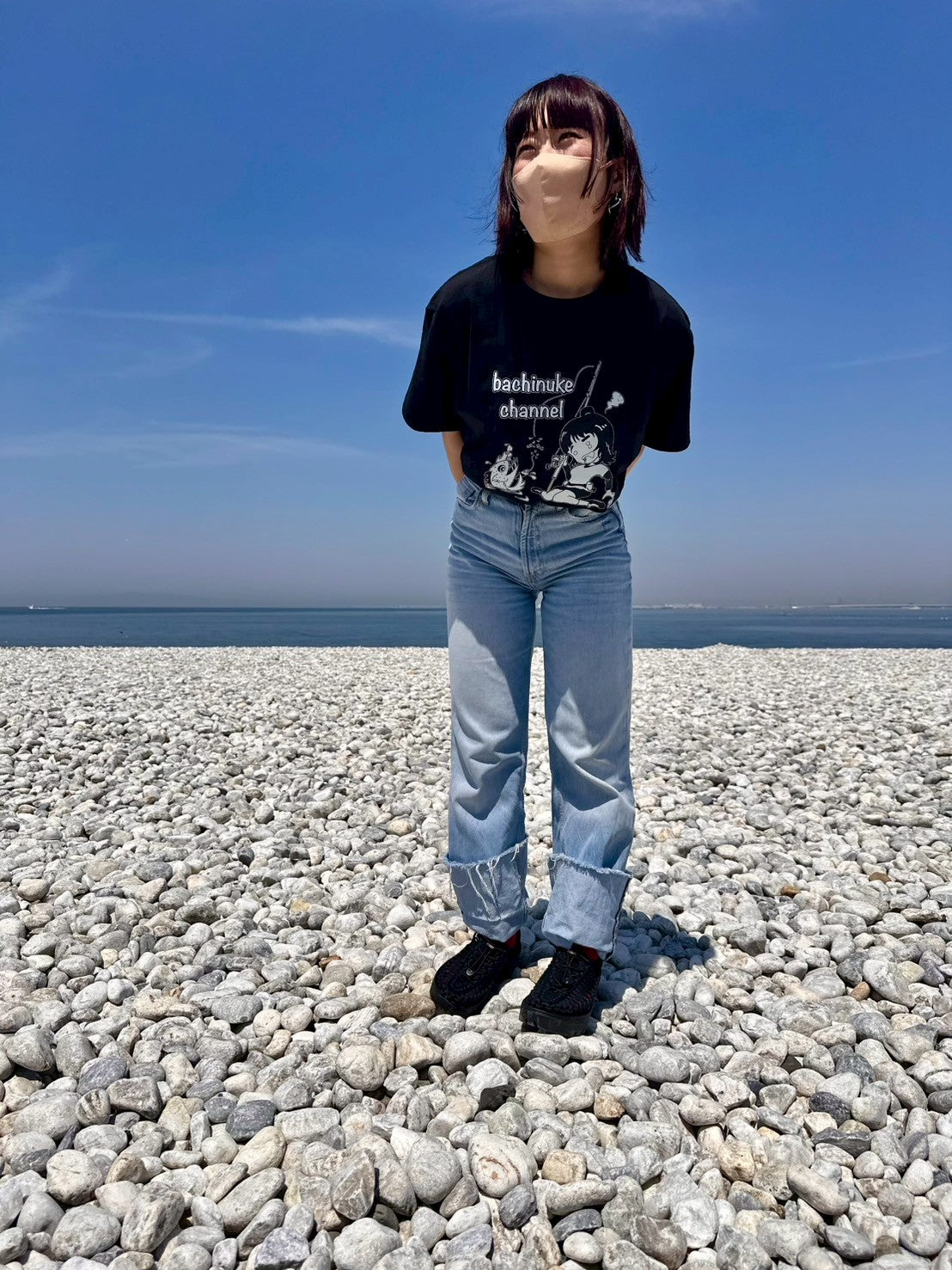 イラストTシャツ(ブラック)