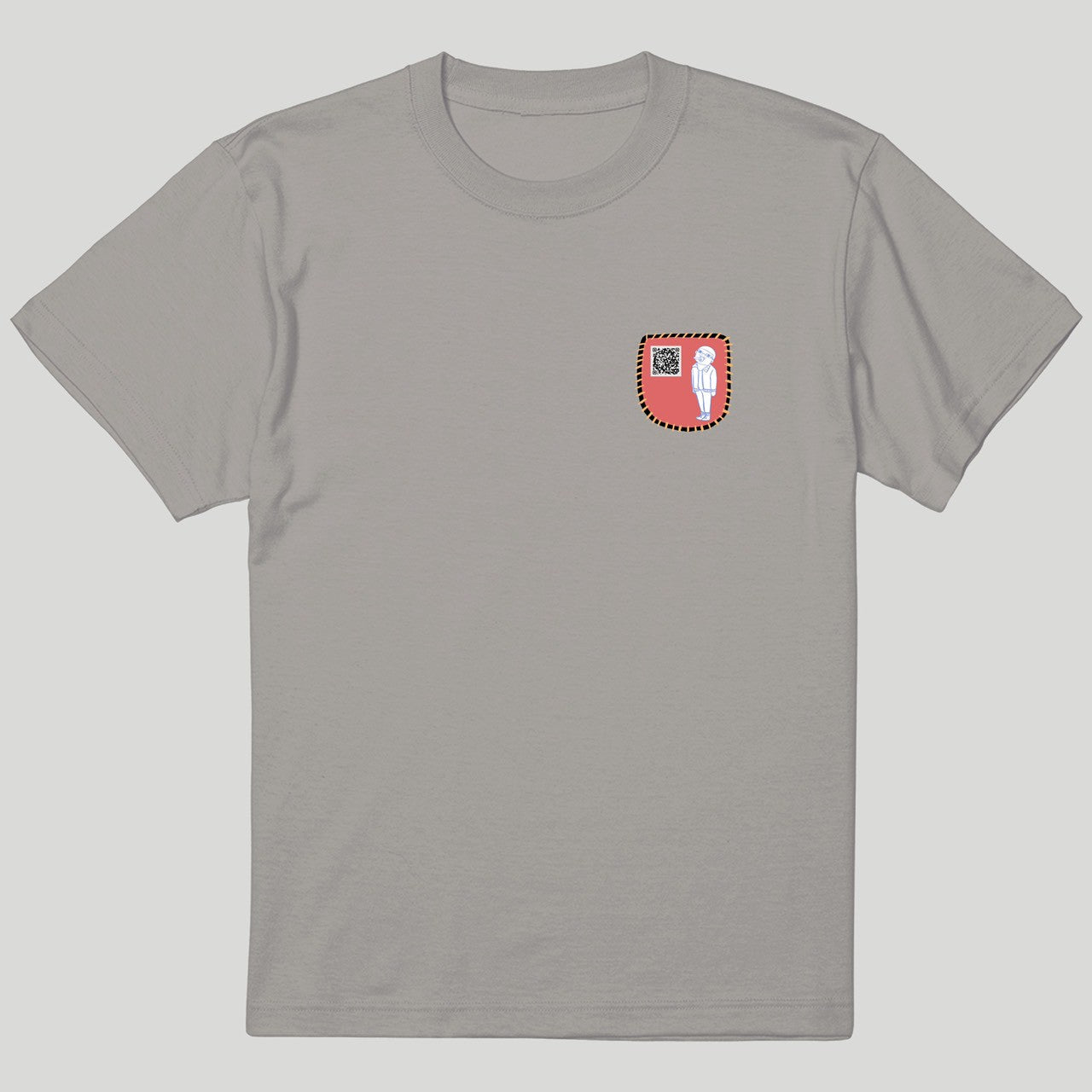 ヒミツの胸ポケTシャツ【描き下ろしイラストQR付き】
