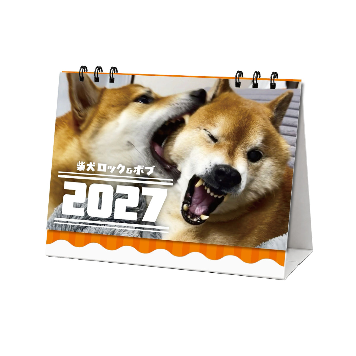 【送料無料】柴犬ロック&ボブ卓上カレンダー2027