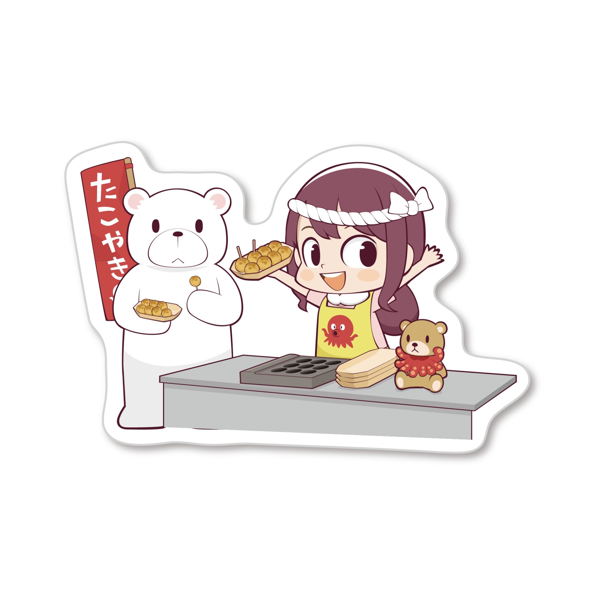 ヒマリのたこ焼き屋さんステッカー