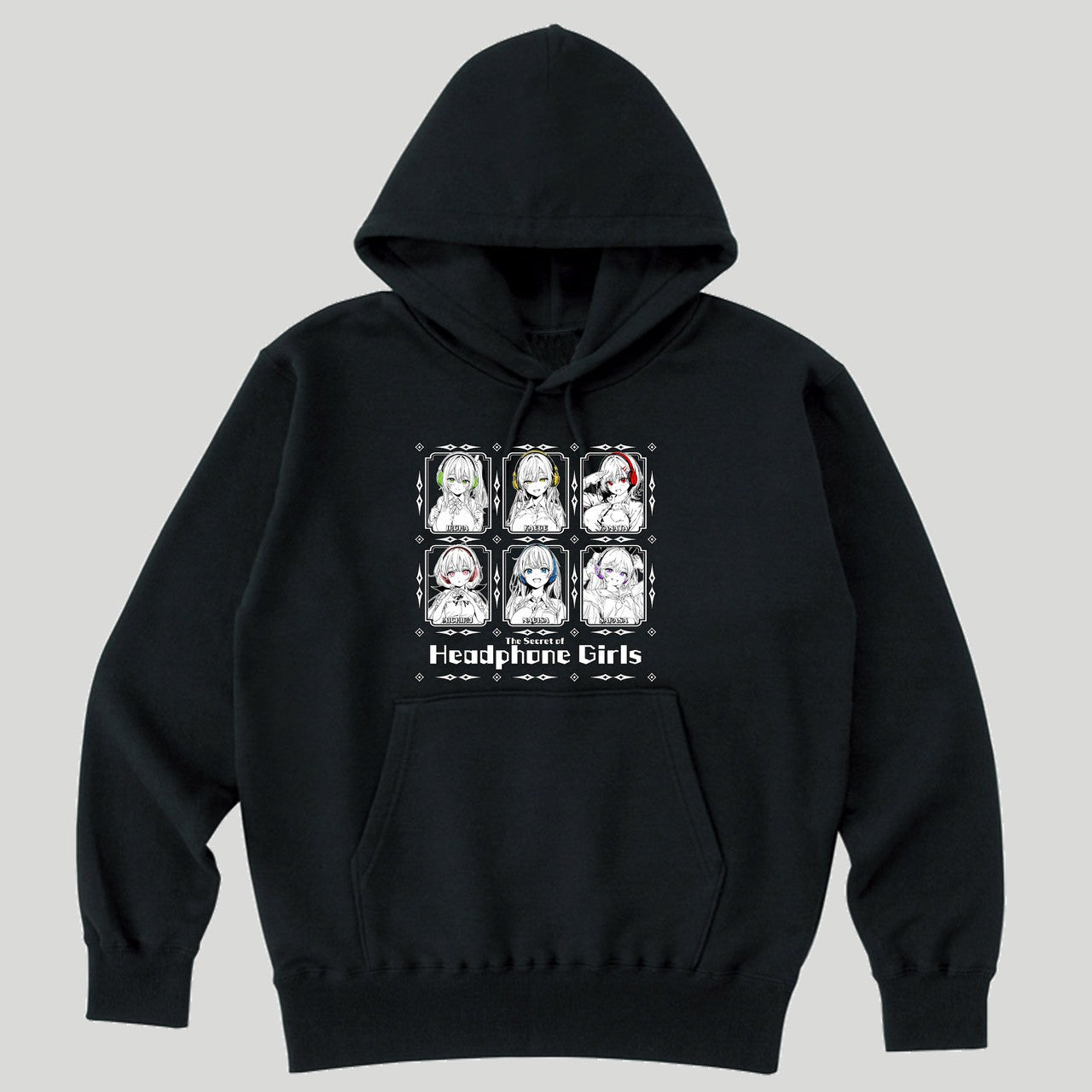 ヘッドホン少女集合パーカー