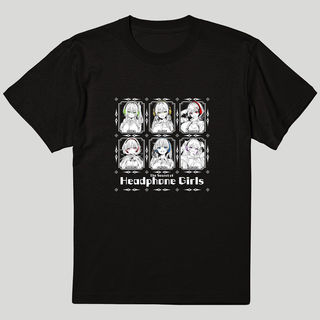 ヘッドホン少女集合Tシャツ