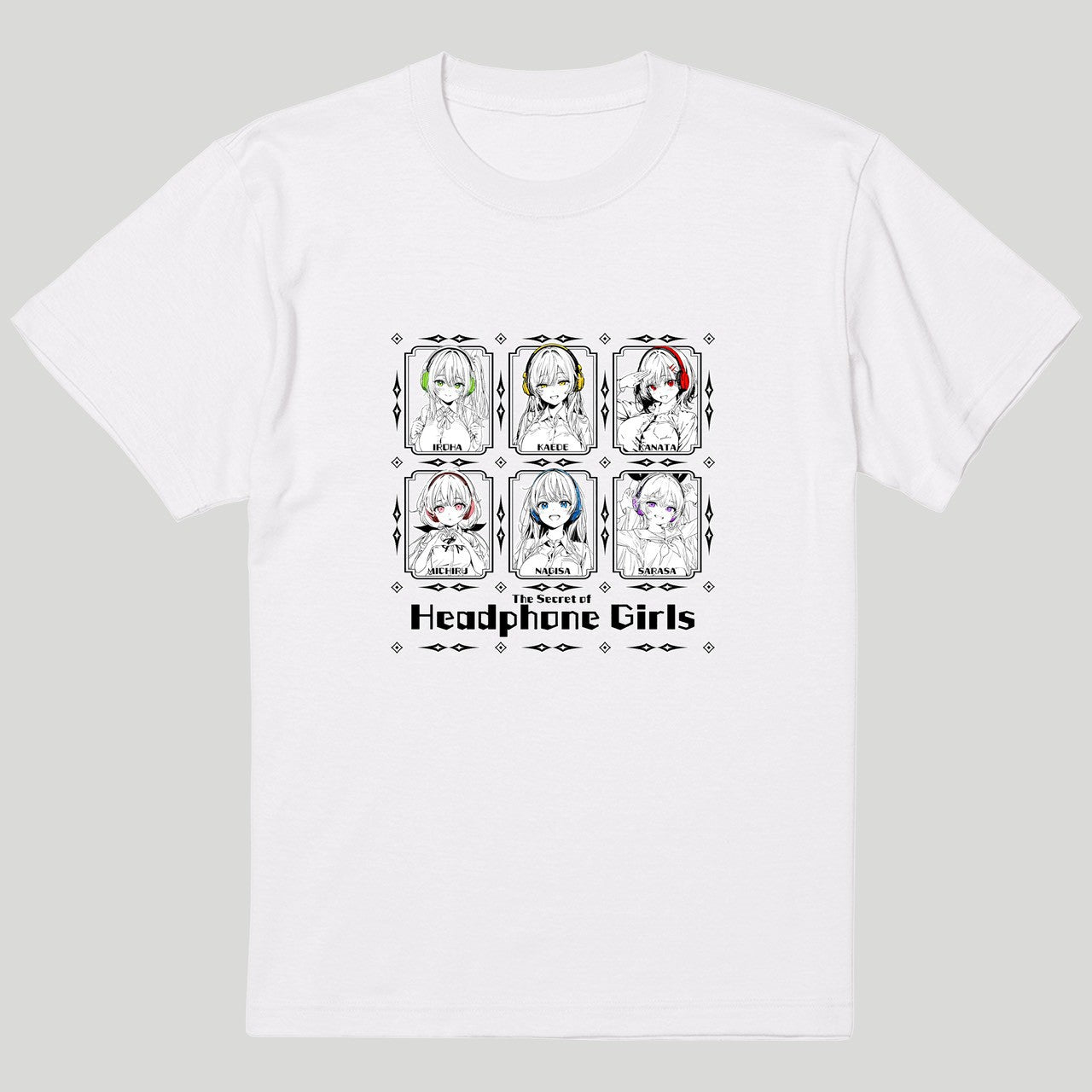 ヘッドホン少女集合Tシャツ