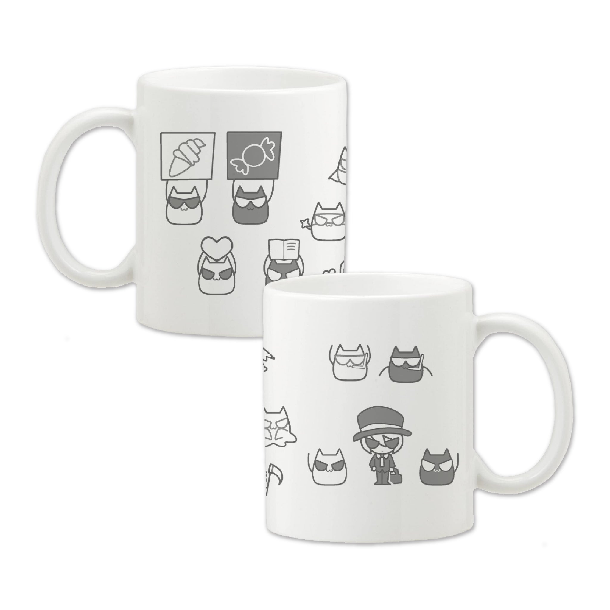 A.B & ブラック & ホワイト マグカップ