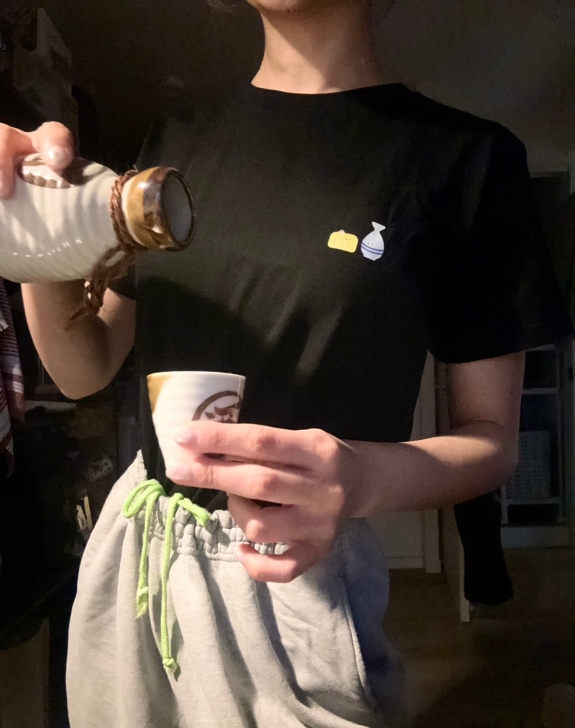 だし巻き玉子×日本酒Tシャツ