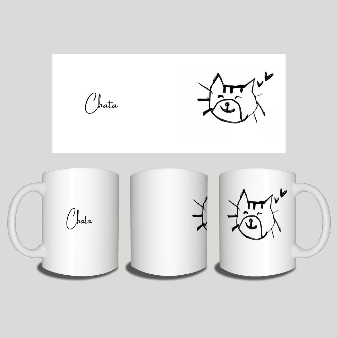 茶太くんマグカップ(画:姪っ子)