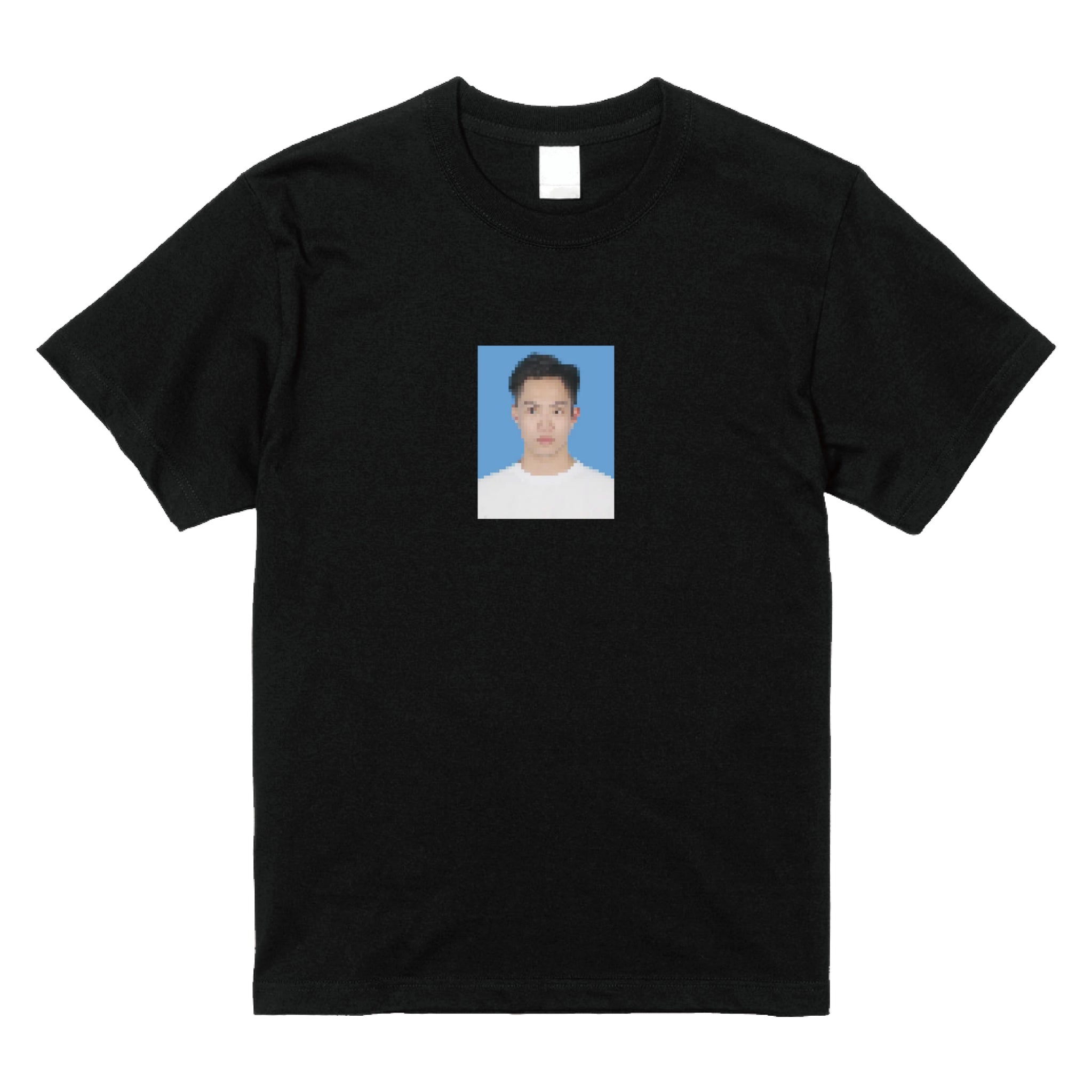 モザイク証明写真Tシャツ