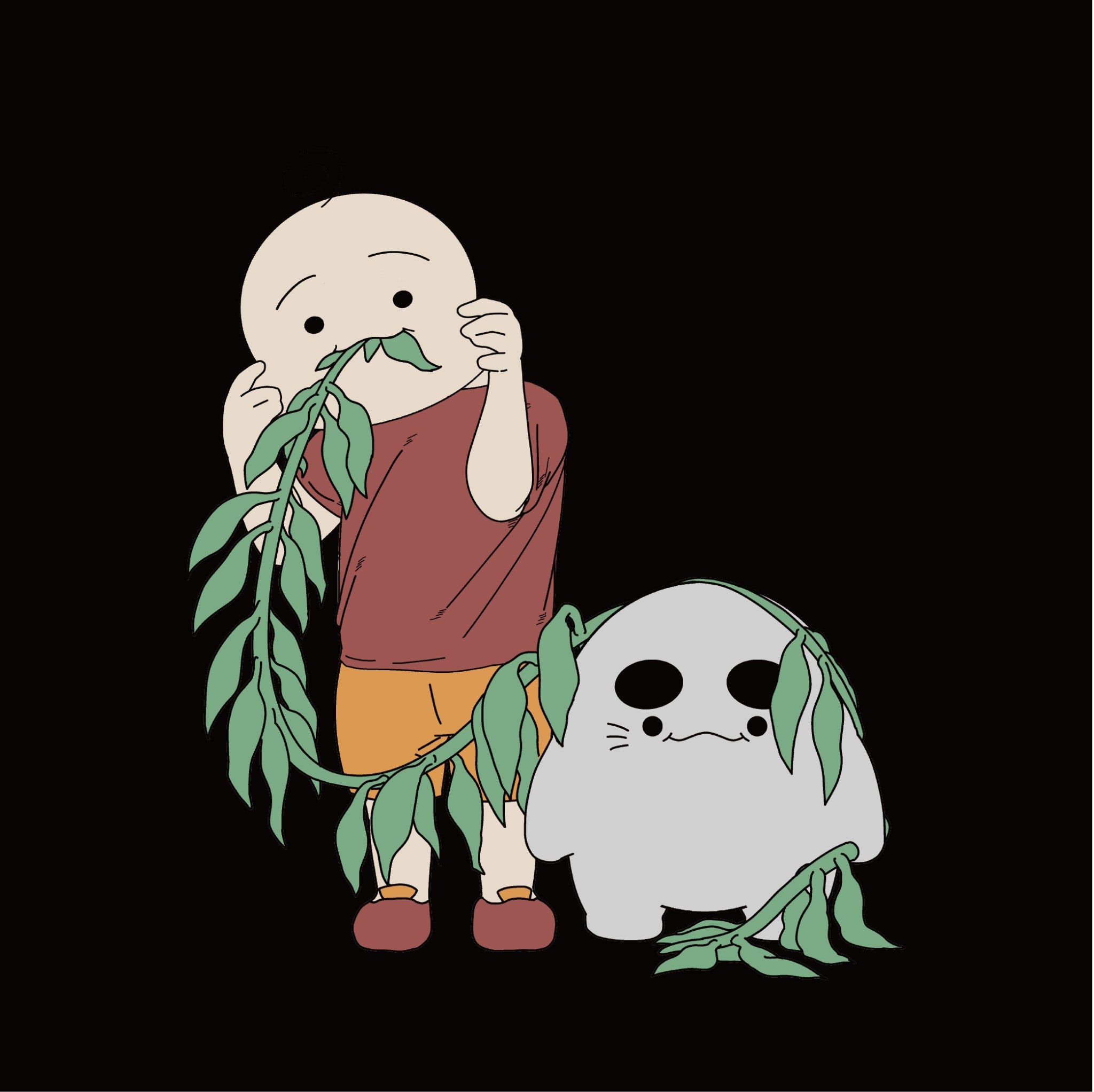 あざまろ＆マイティ坊やTシャツ(ホワイト・ブラック)