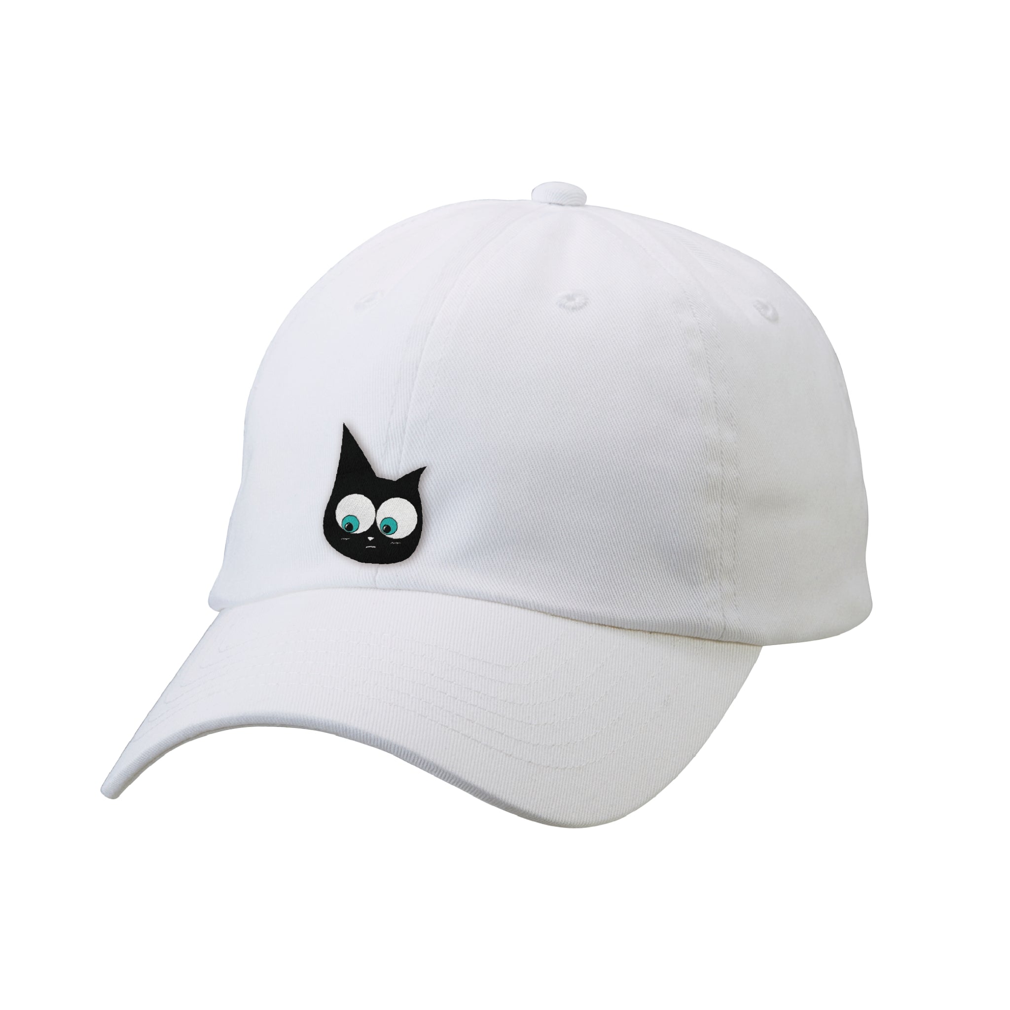 White Embroidered Cap