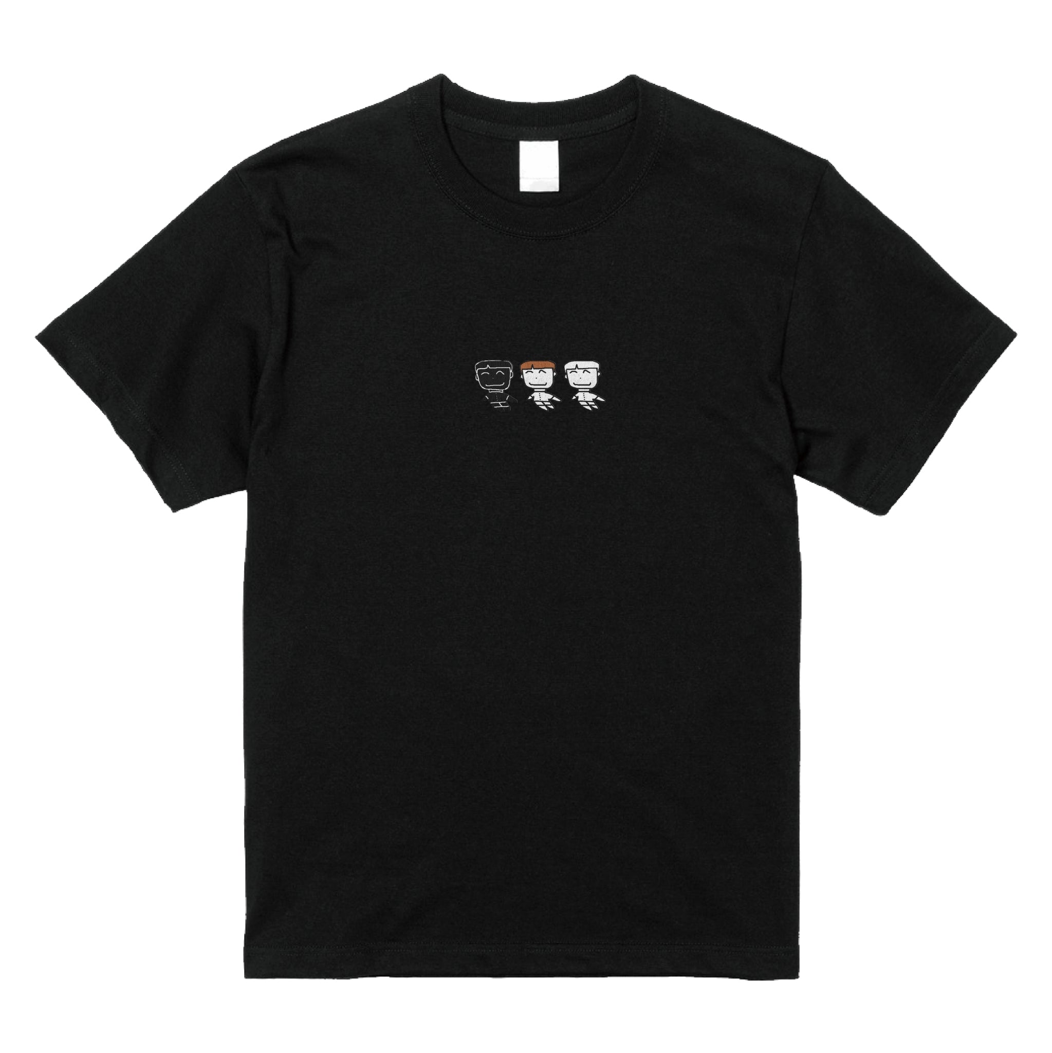 ホワイト三人組刺繡Tシャツ