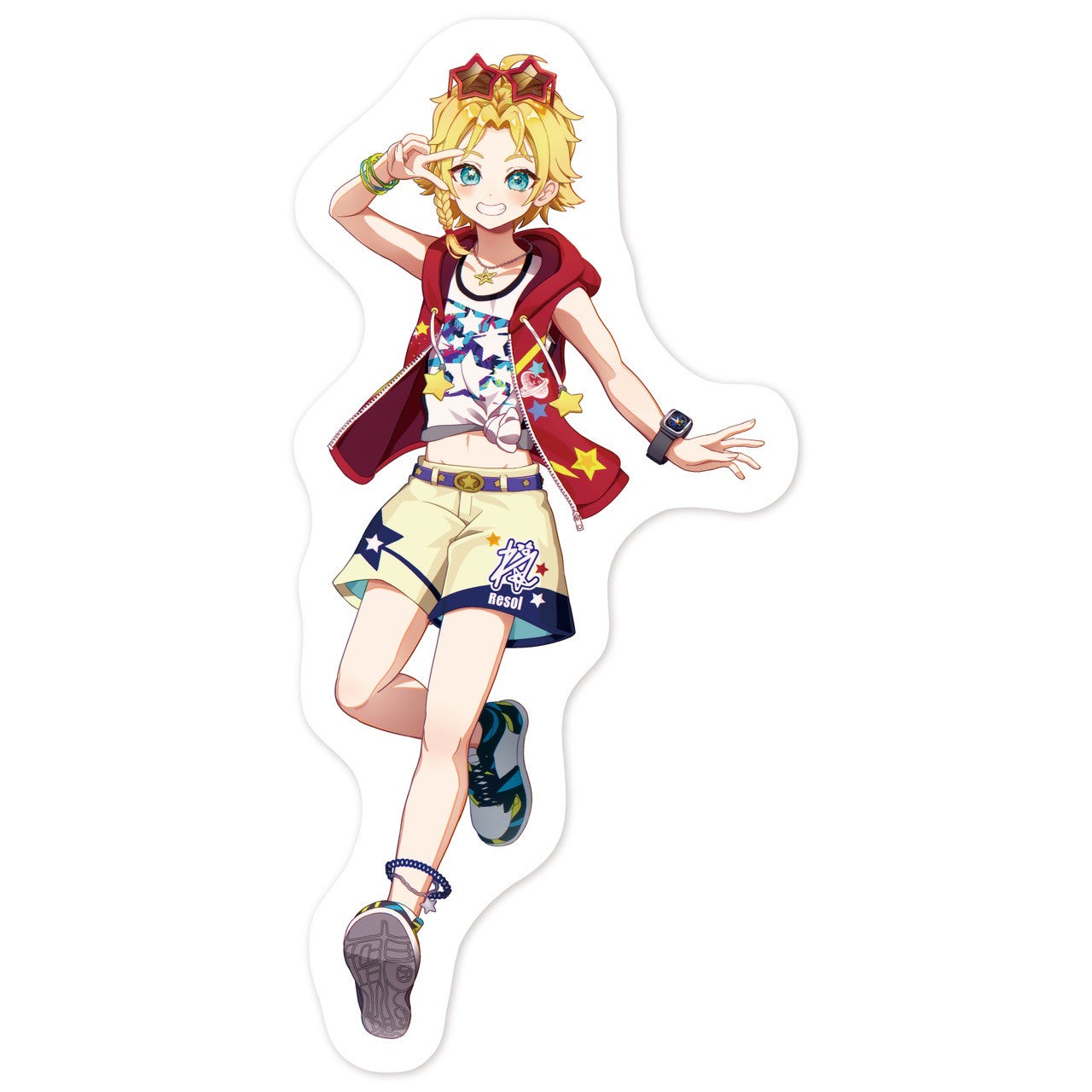 ステッカー(20万人記念イラスト)【ミニサイン色紙抽選券】