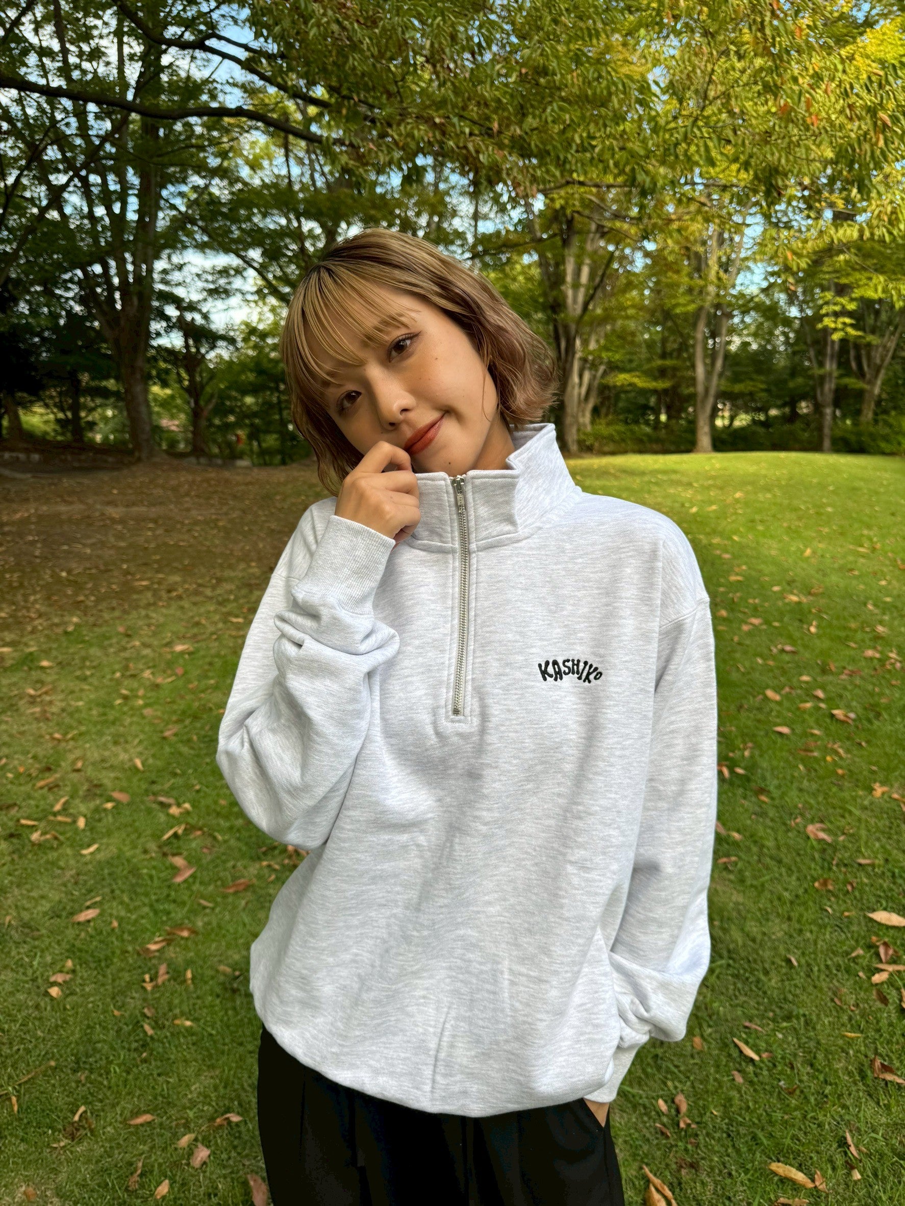 数量限定】KASHIKO刺繡ハーフジップ – Orizum.world