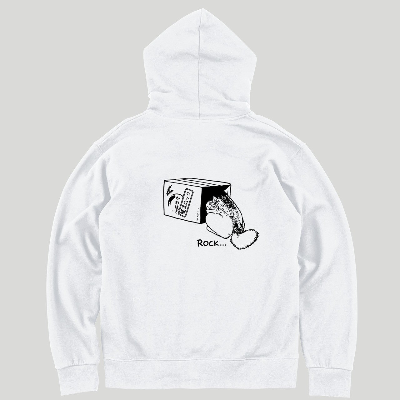 背中で透明中パーカー【バックプリント】