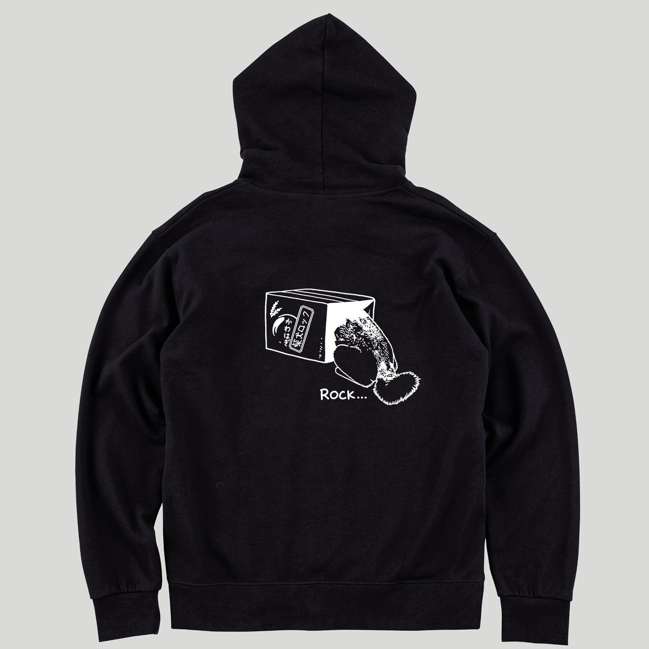 背中で透明中パーカー【バックプリント】