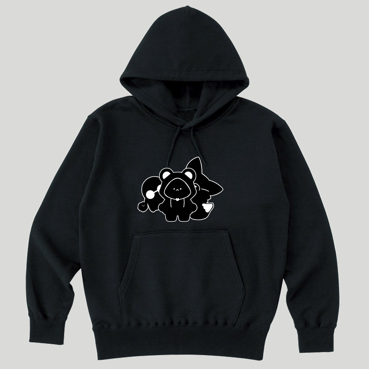 くまと幽霊と狐パーカー