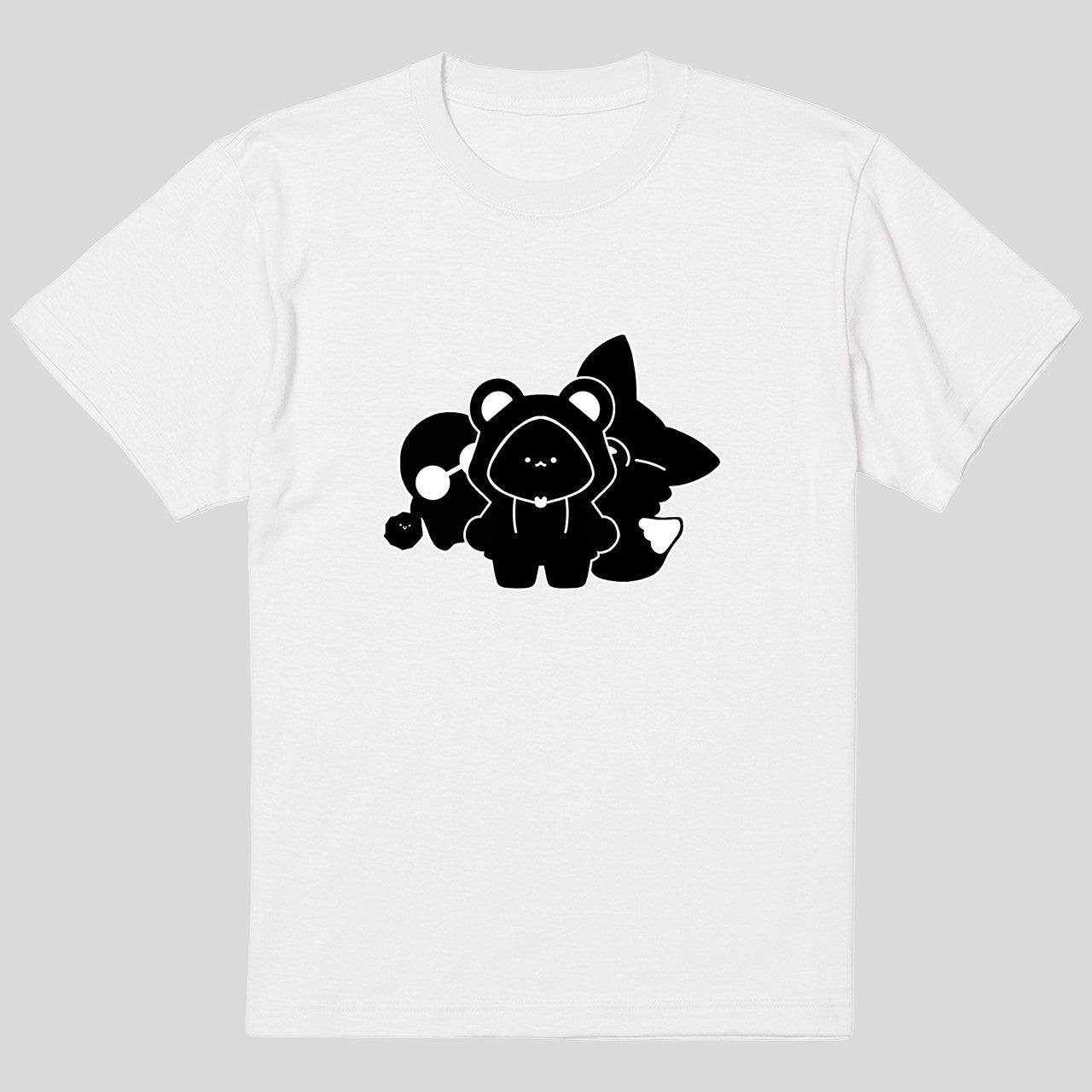 くまと幽霊と狐Tシャツ