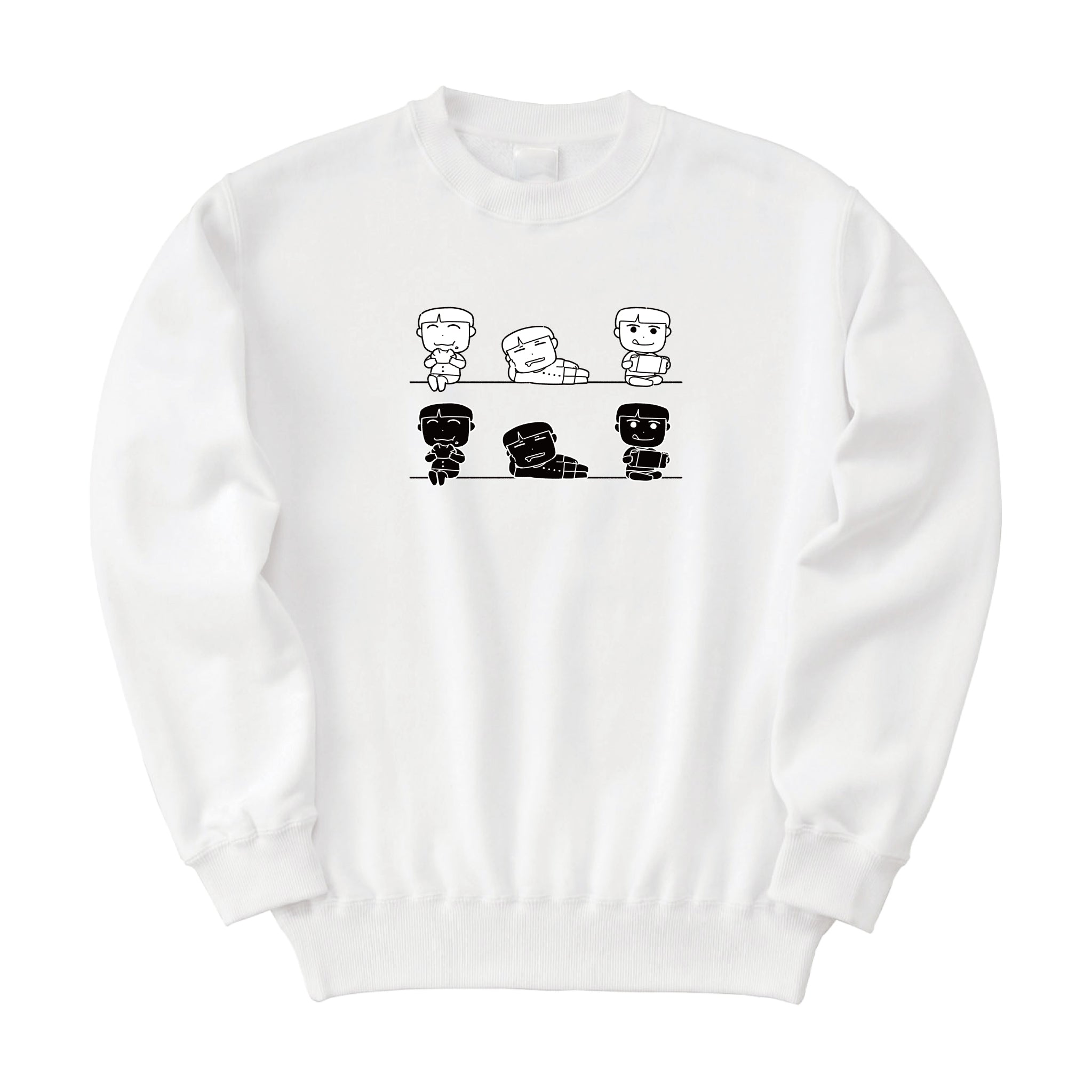 日常×ホワイト・モノトーンスウェット