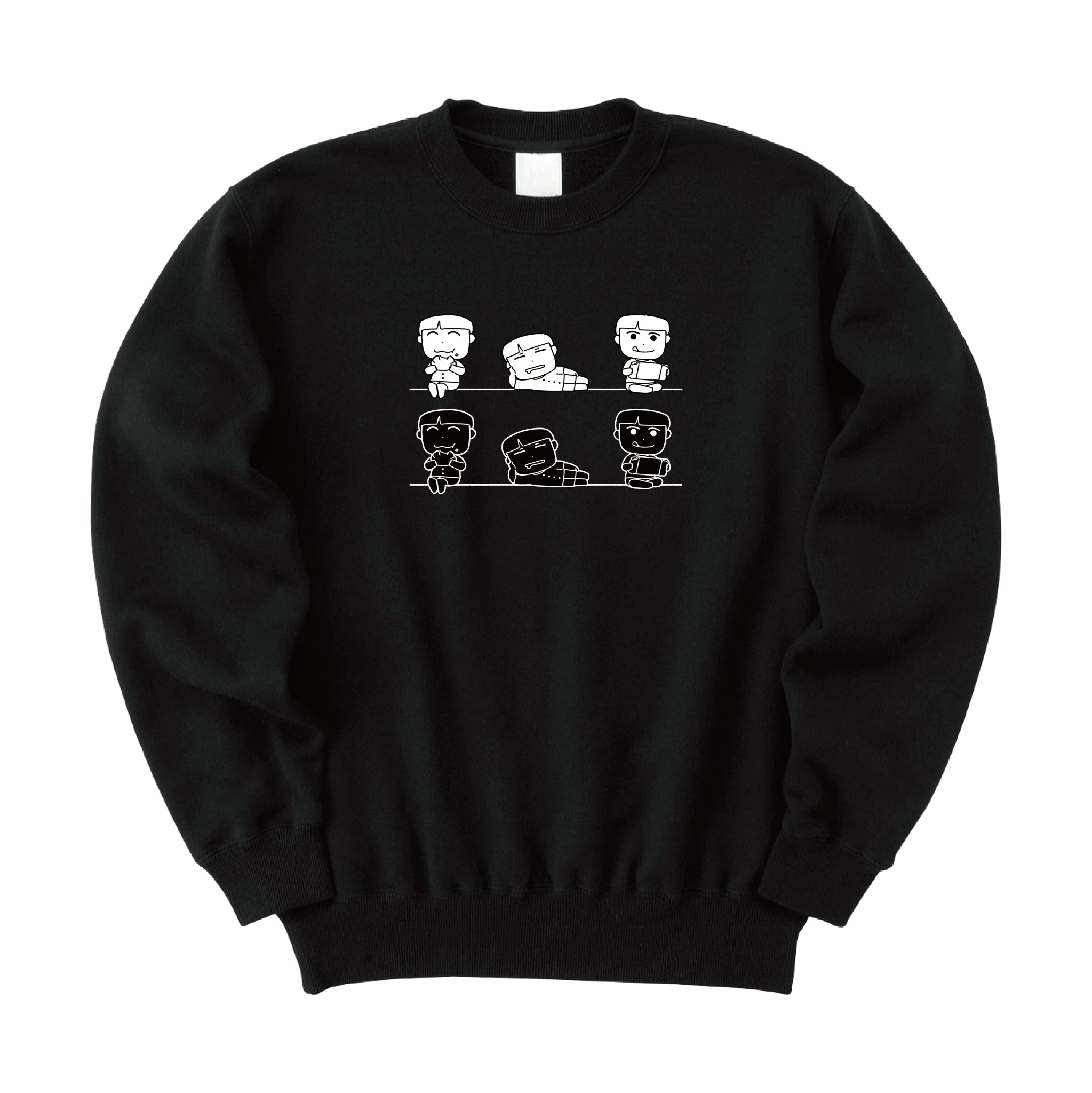 日常×ホワイト・モノトーンスウェット