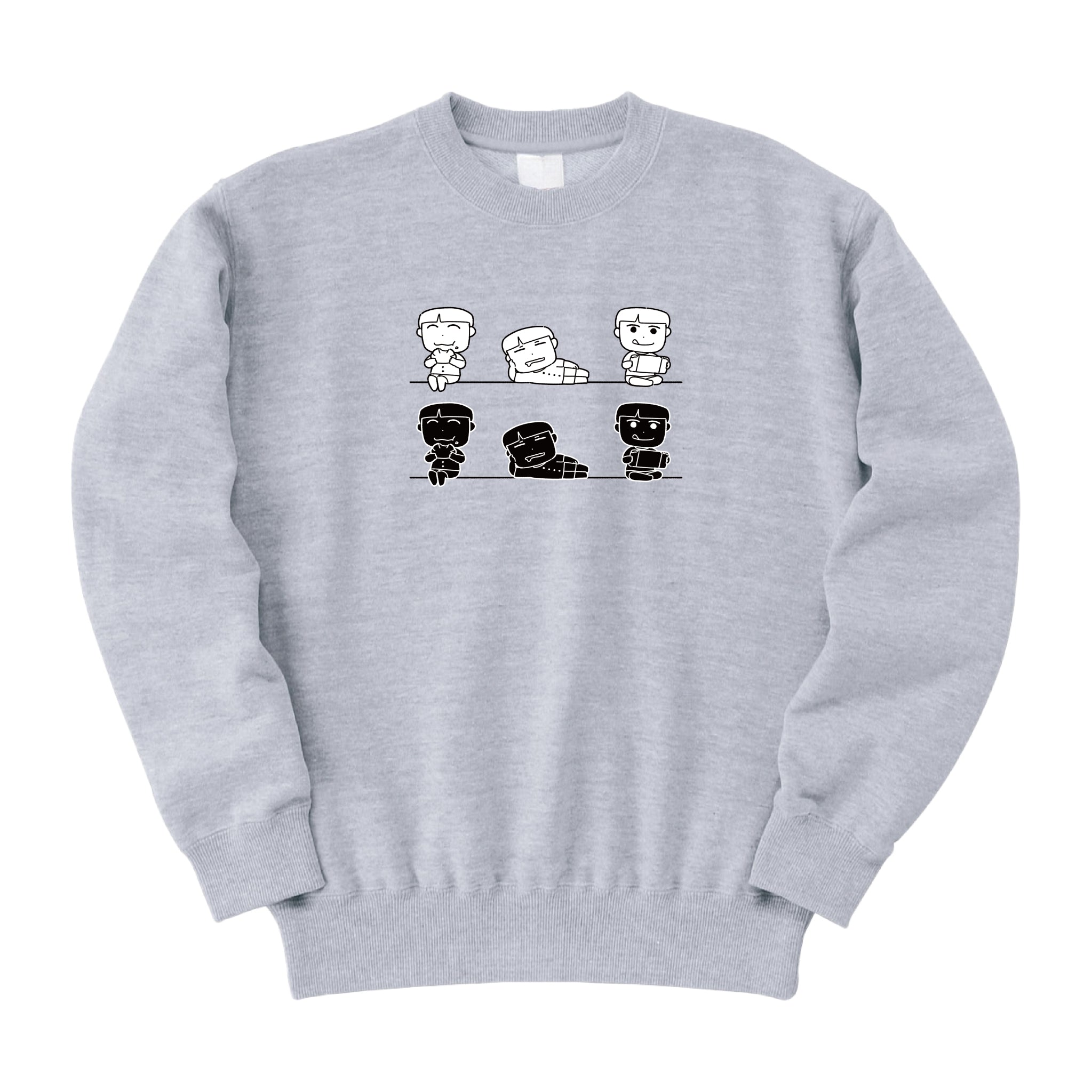 日常×ホワイト・モノトーンスウェット