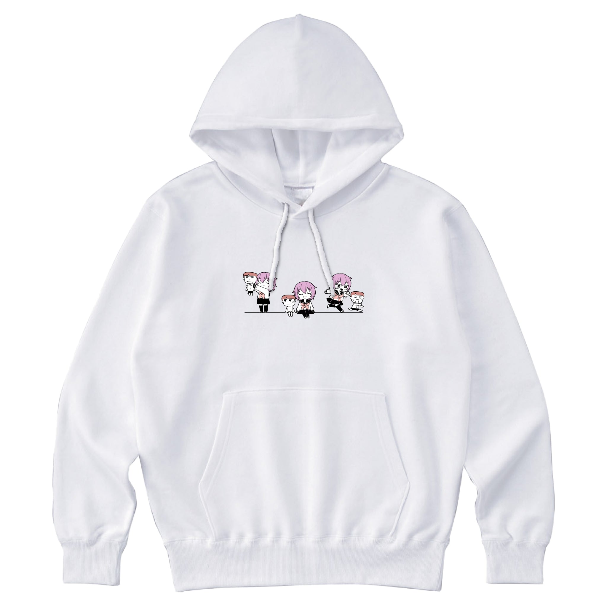 紫苑×ホワイト・シンプルカラーパーカー