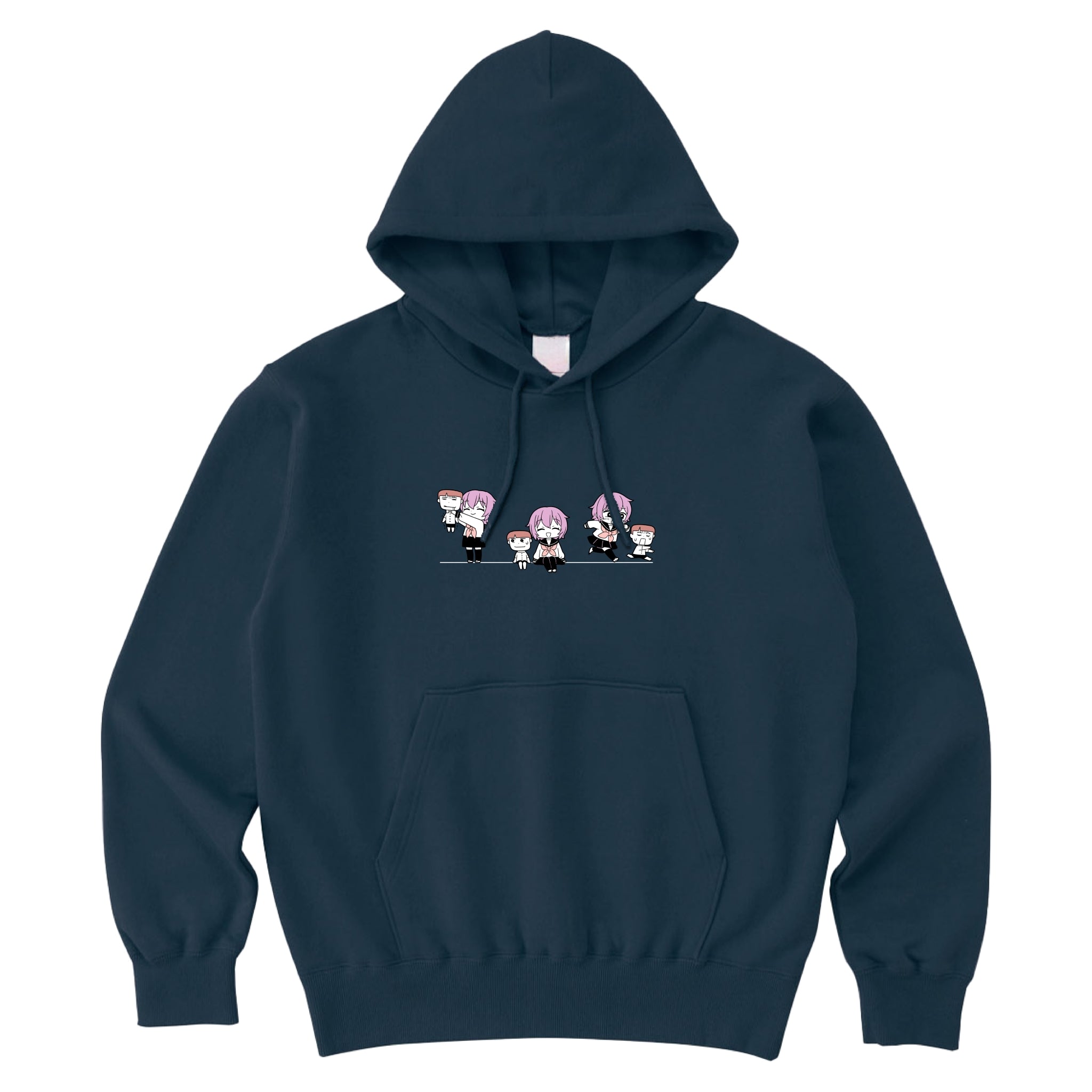 紫苑×ホワイト・シンプルカラーパーカー