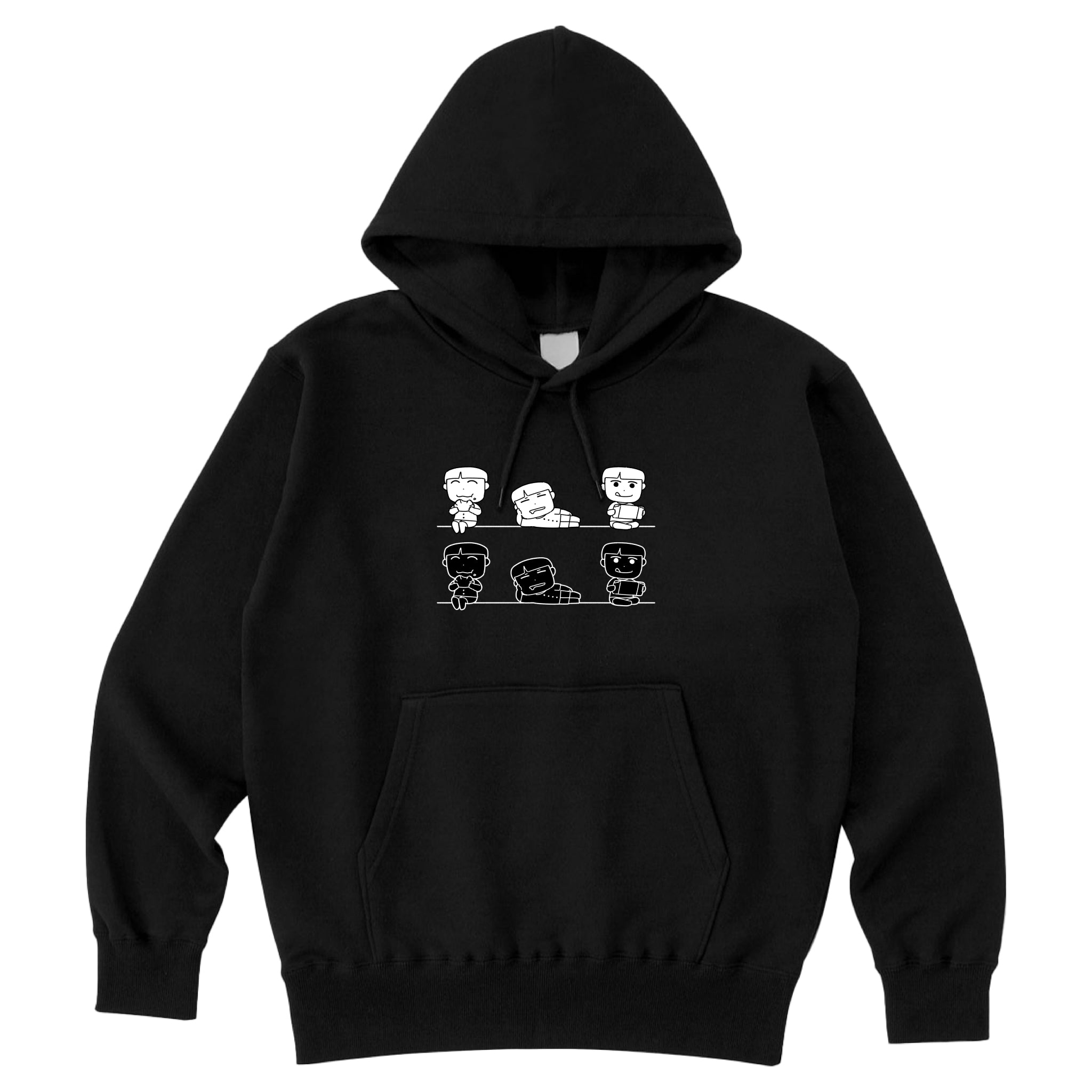 日常×ホワイト・モノトーンパーカー