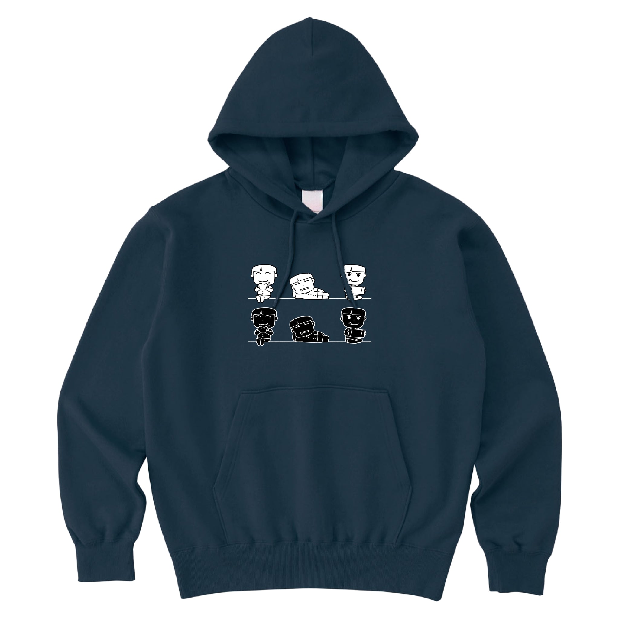 日常×ホワイト・モノトーンパーカー