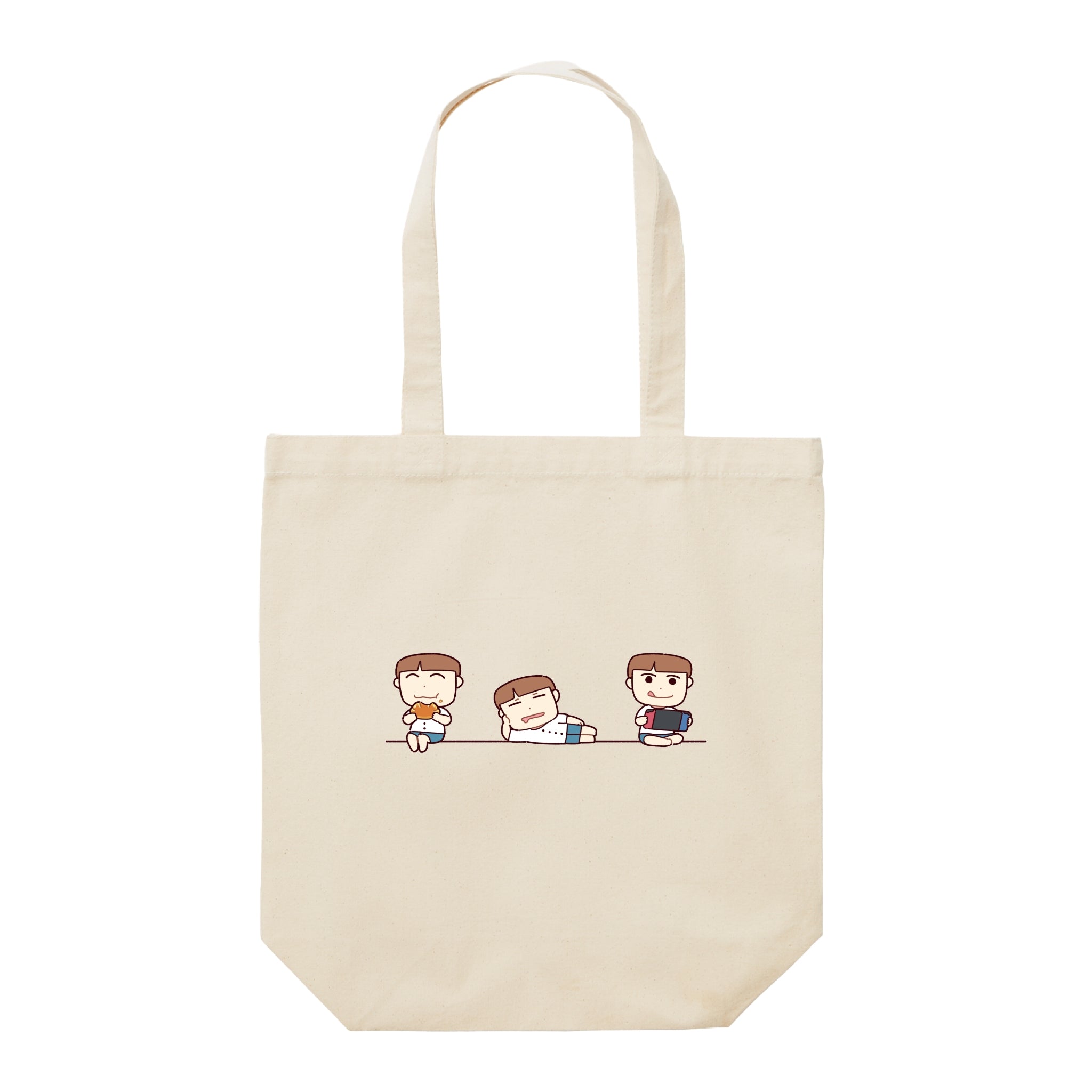 日常×ホワイト・ナチュラルトートバッグ(フルカラーデザインVer)