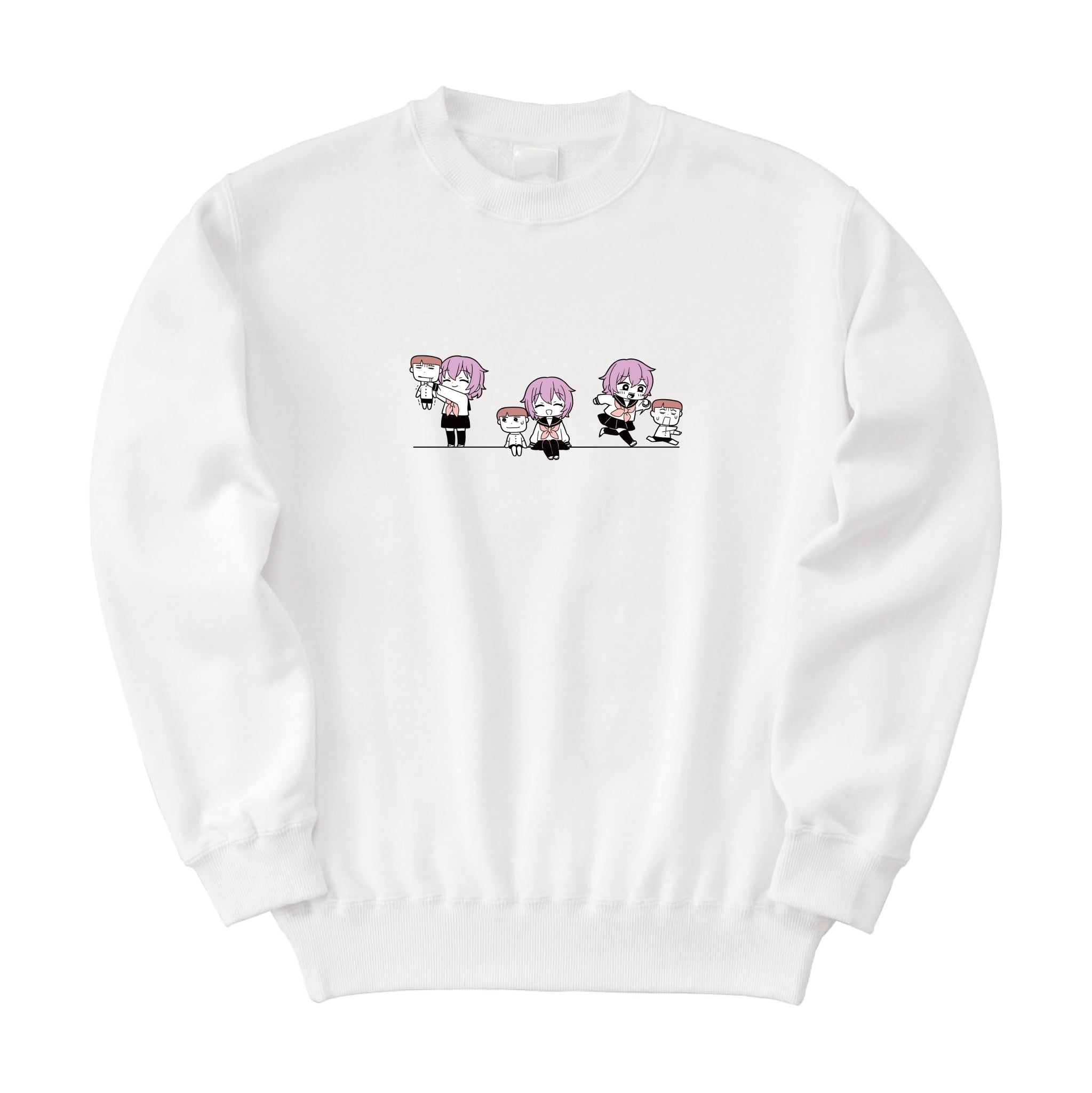 紫苑×ホワイト・シンプルカラースウェット