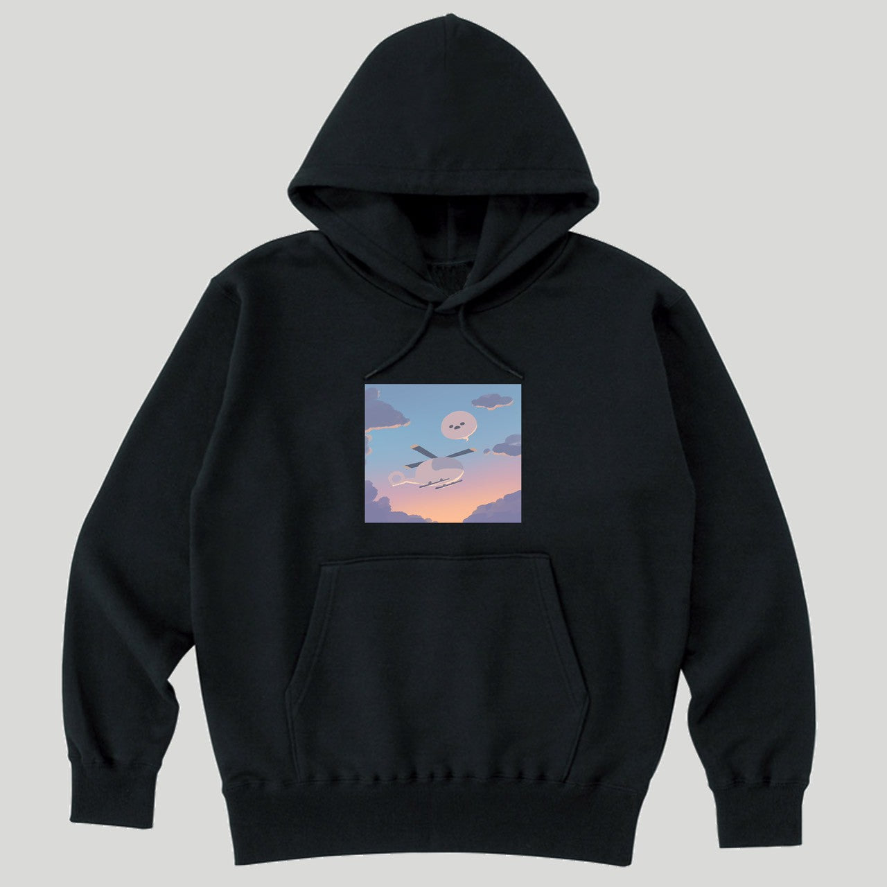 ヘリとしろまんたパーカー