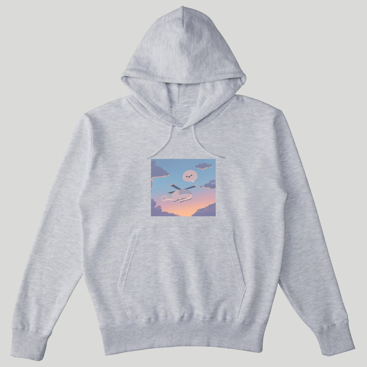 ヘリとしろまんたパーカー