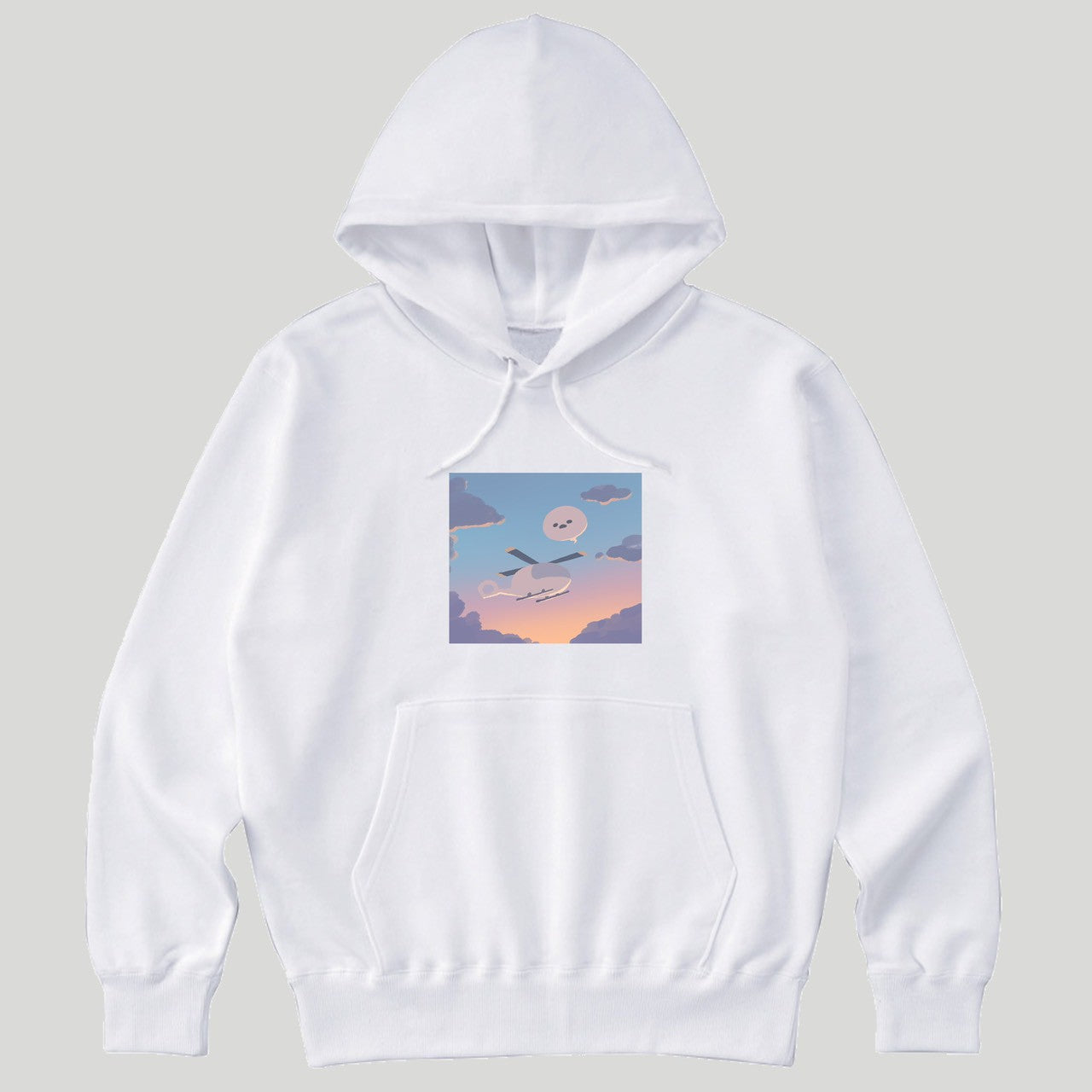 ヘリとしろまんたパーカー