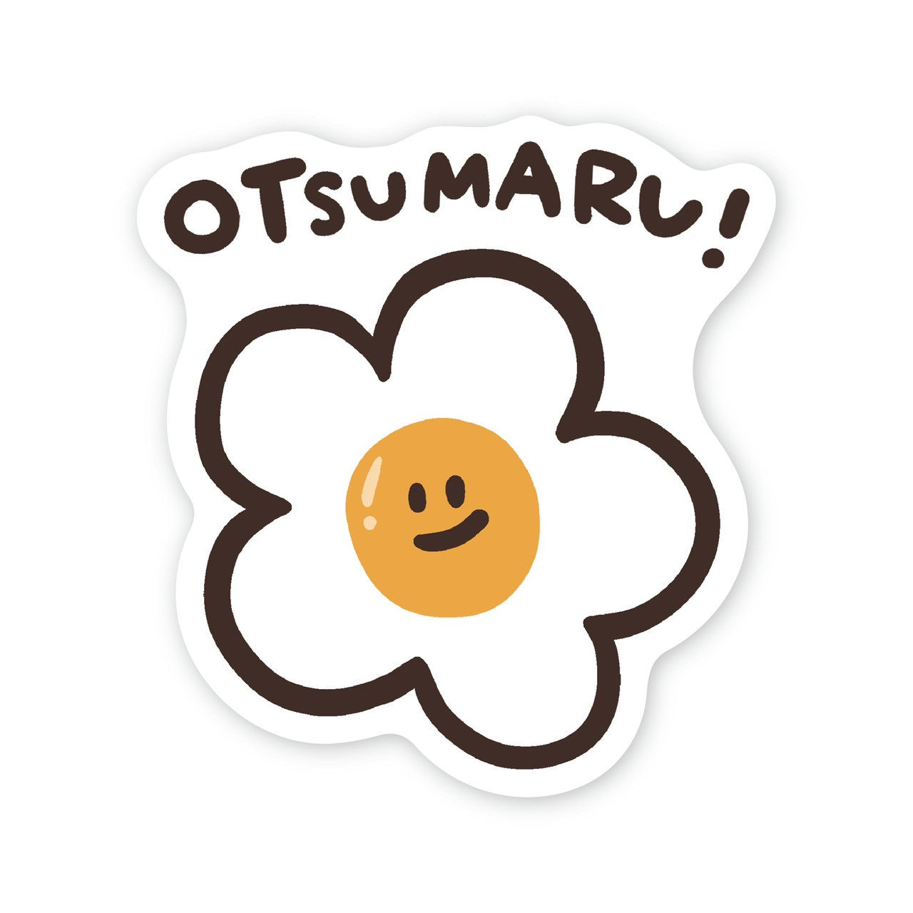 花柄おつ丸ステッカー