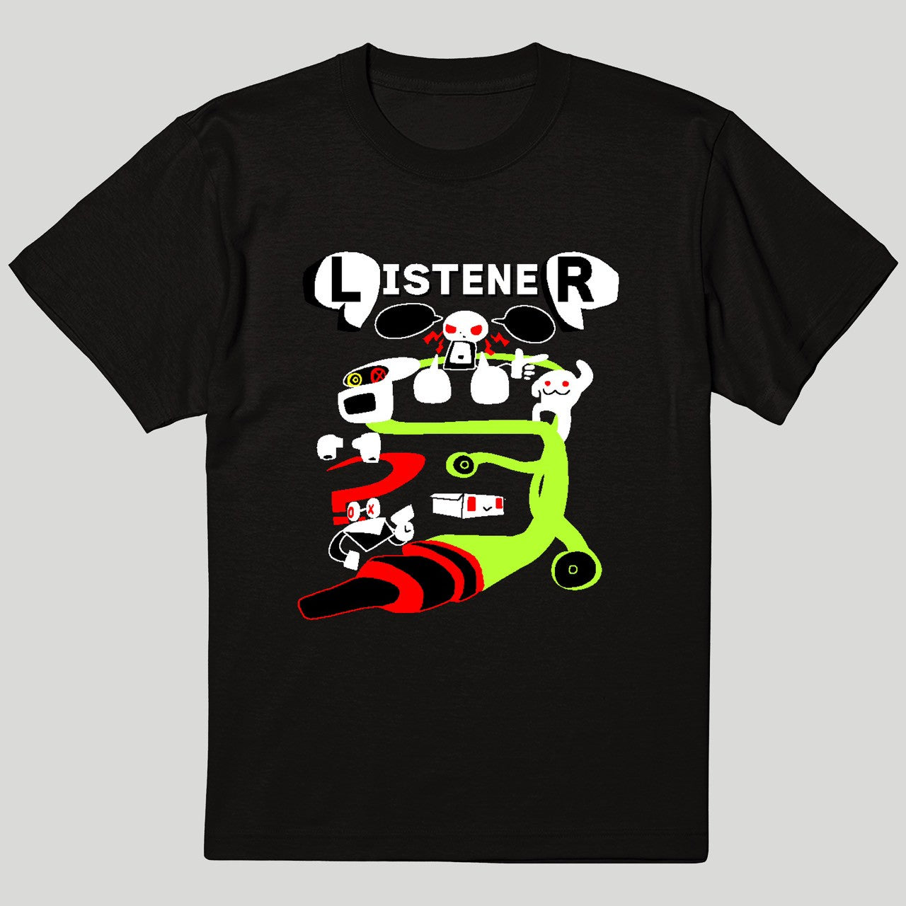 遠くから見たら岩って漢字になるLISTENERのTシャツ