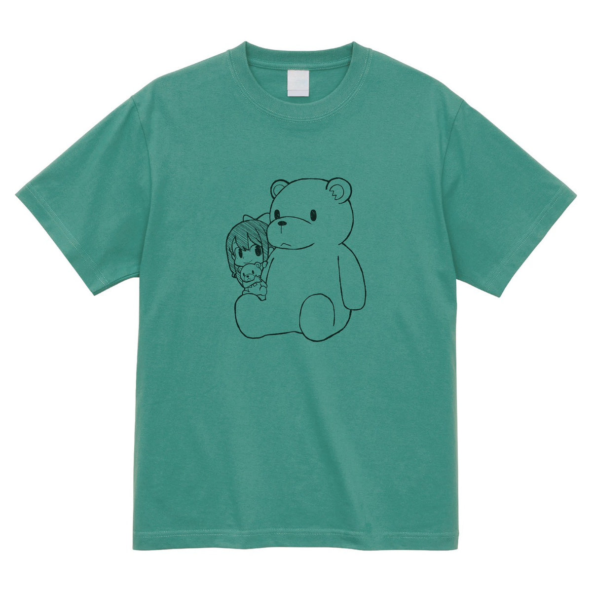 仲良し線画Tシャツ