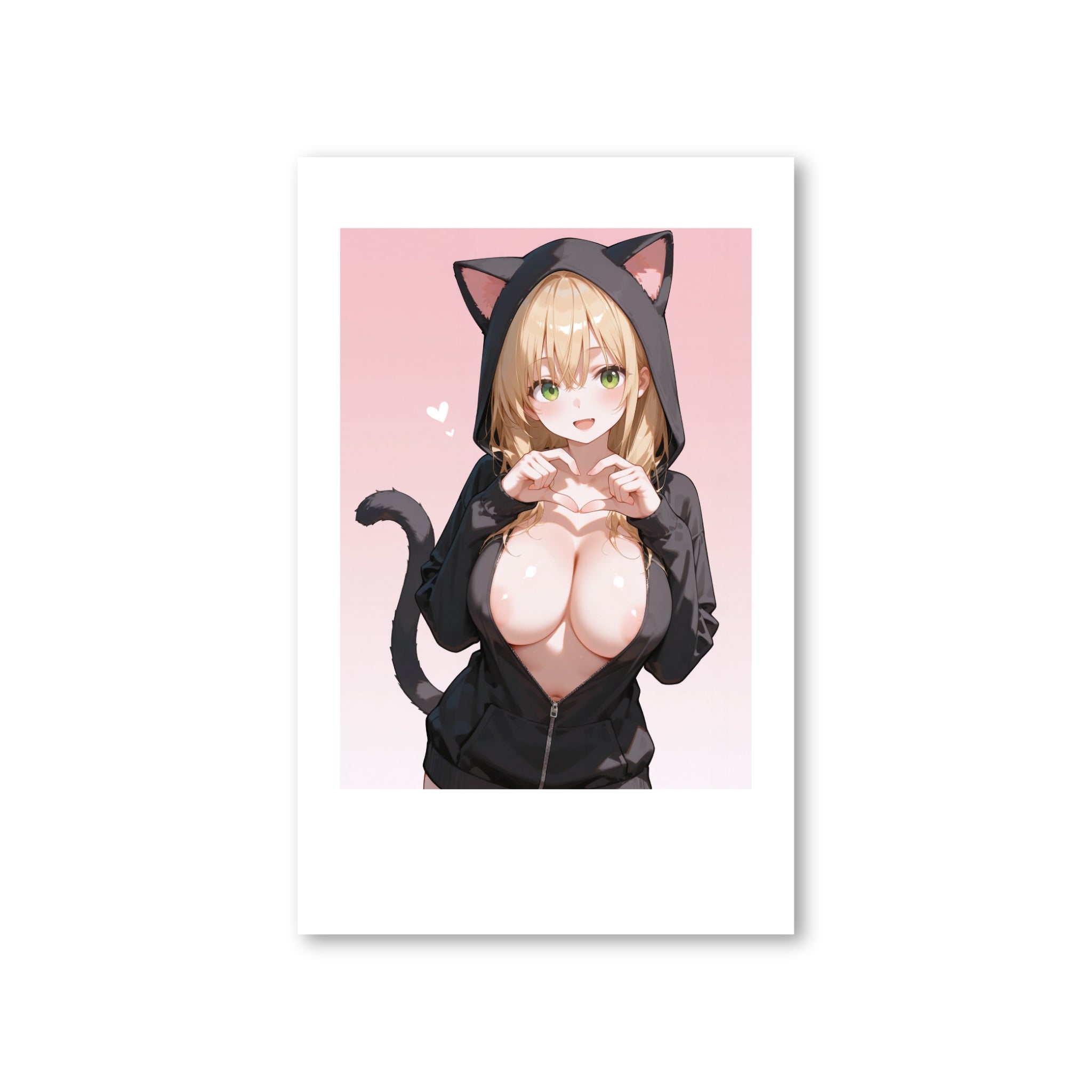 【送料無料】『七瀬光莉』チェキ風フォト（にゃんこパーカー）