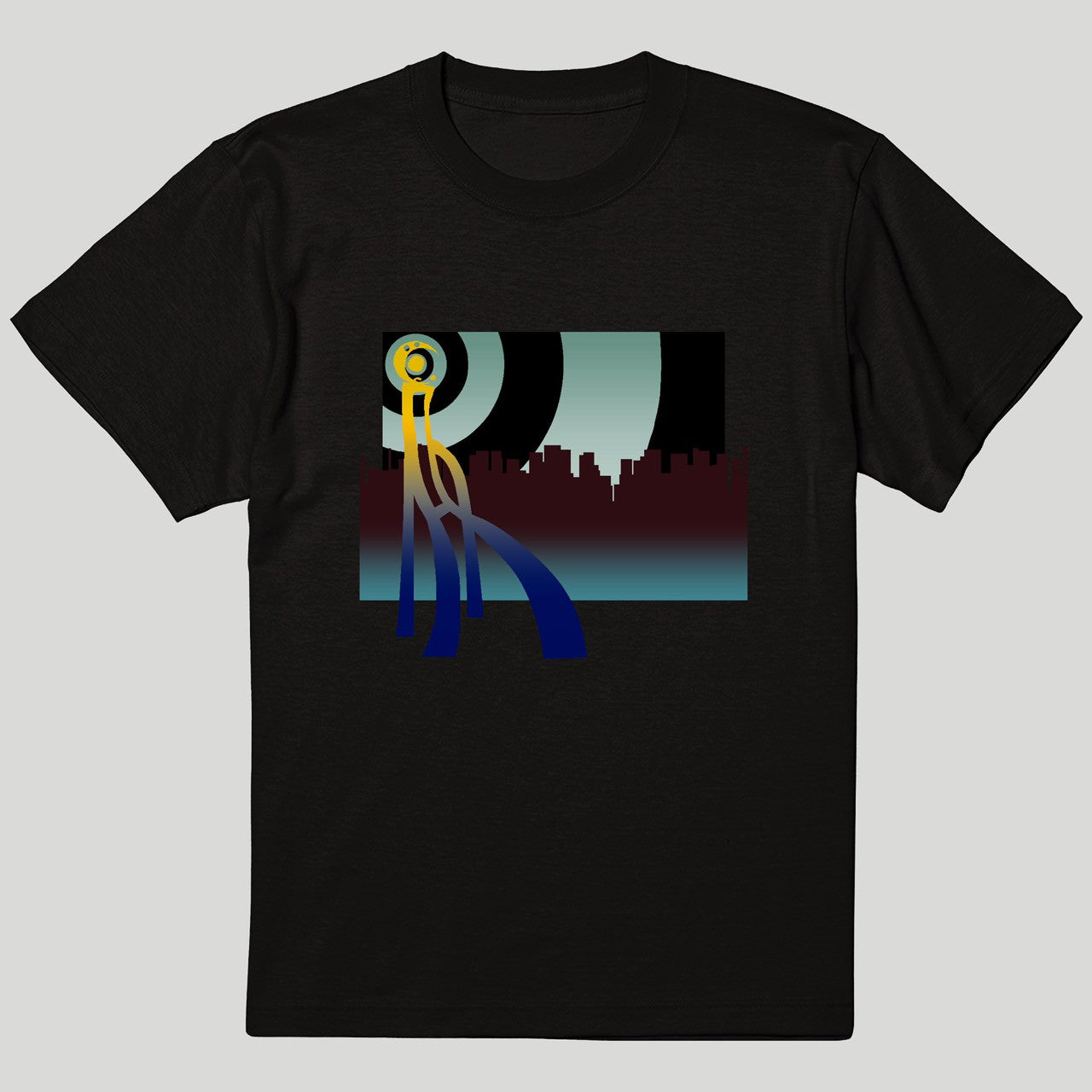 笑い死にフィールドにいる月のTシャツ