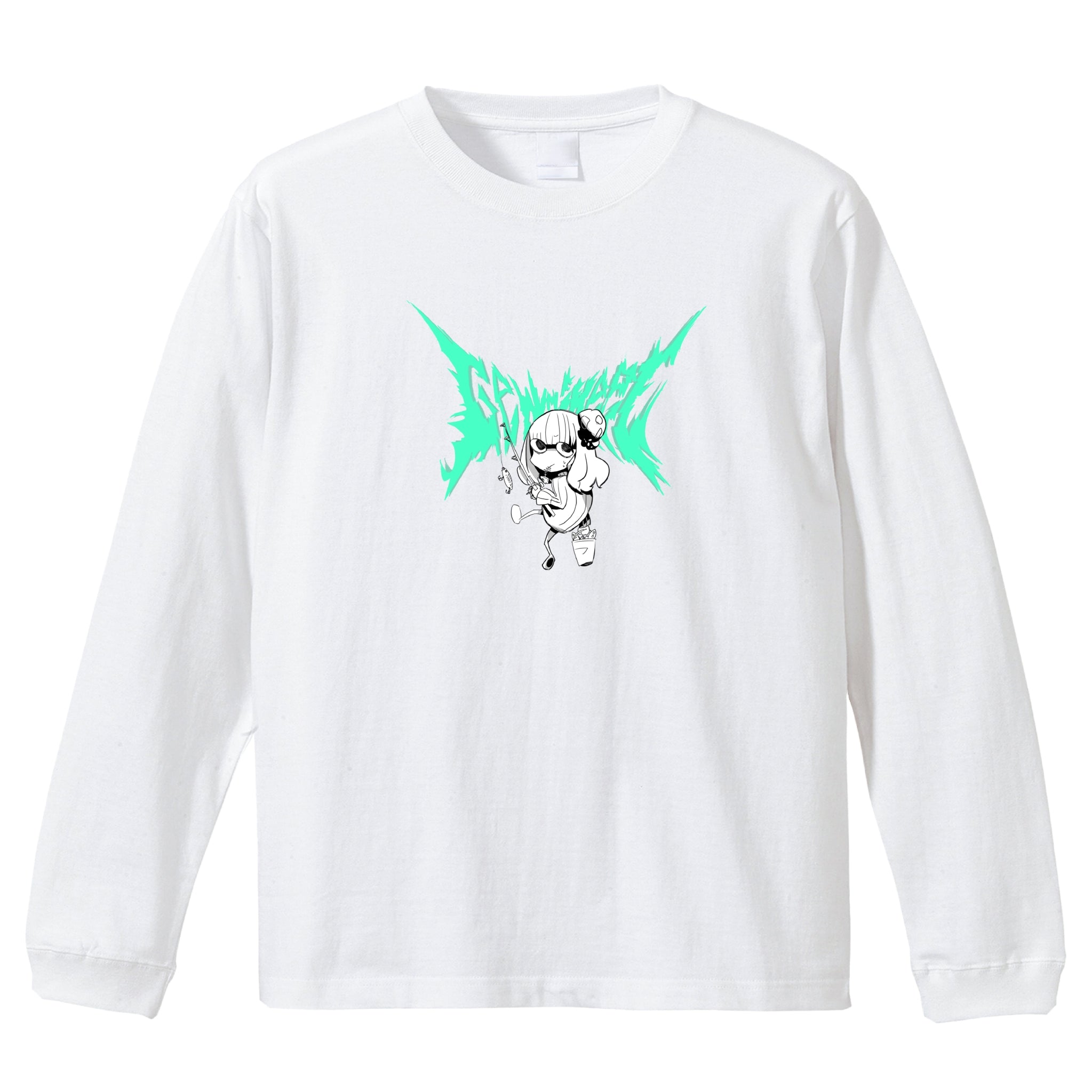 ヘビメタニートちゃん(クール)ロングTシャツ