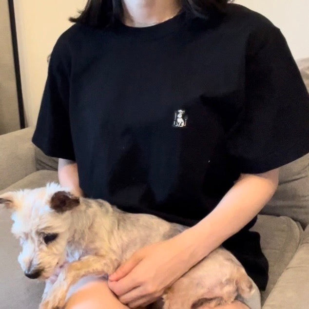 usaロゴTシャツ　Black